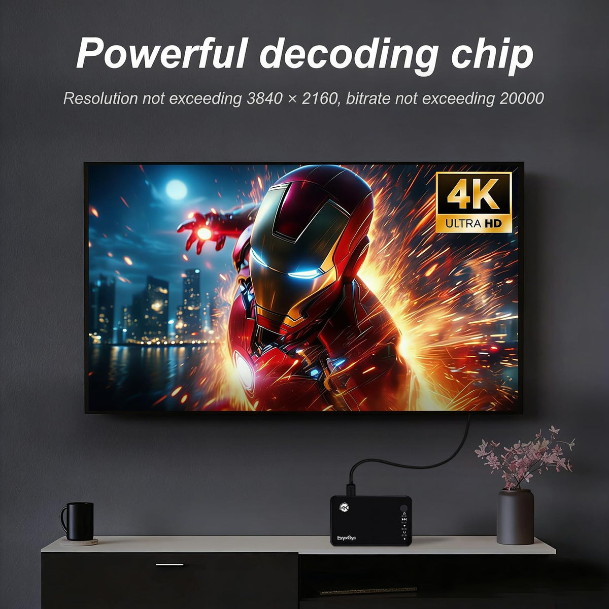 HDMI Media Player 4K Ultra HD Digital Media Player USB SD - FxyxGyc Official Imagery - 5