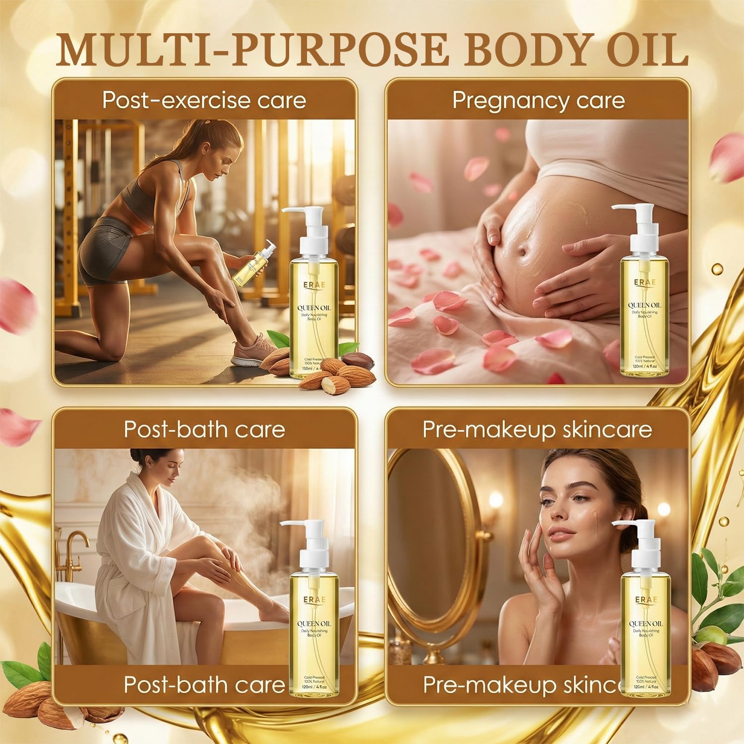 ERAE Queen Oil Cold Pressed Botanical Body Oil Lightweight - SDUQULK Official Imagery - 6