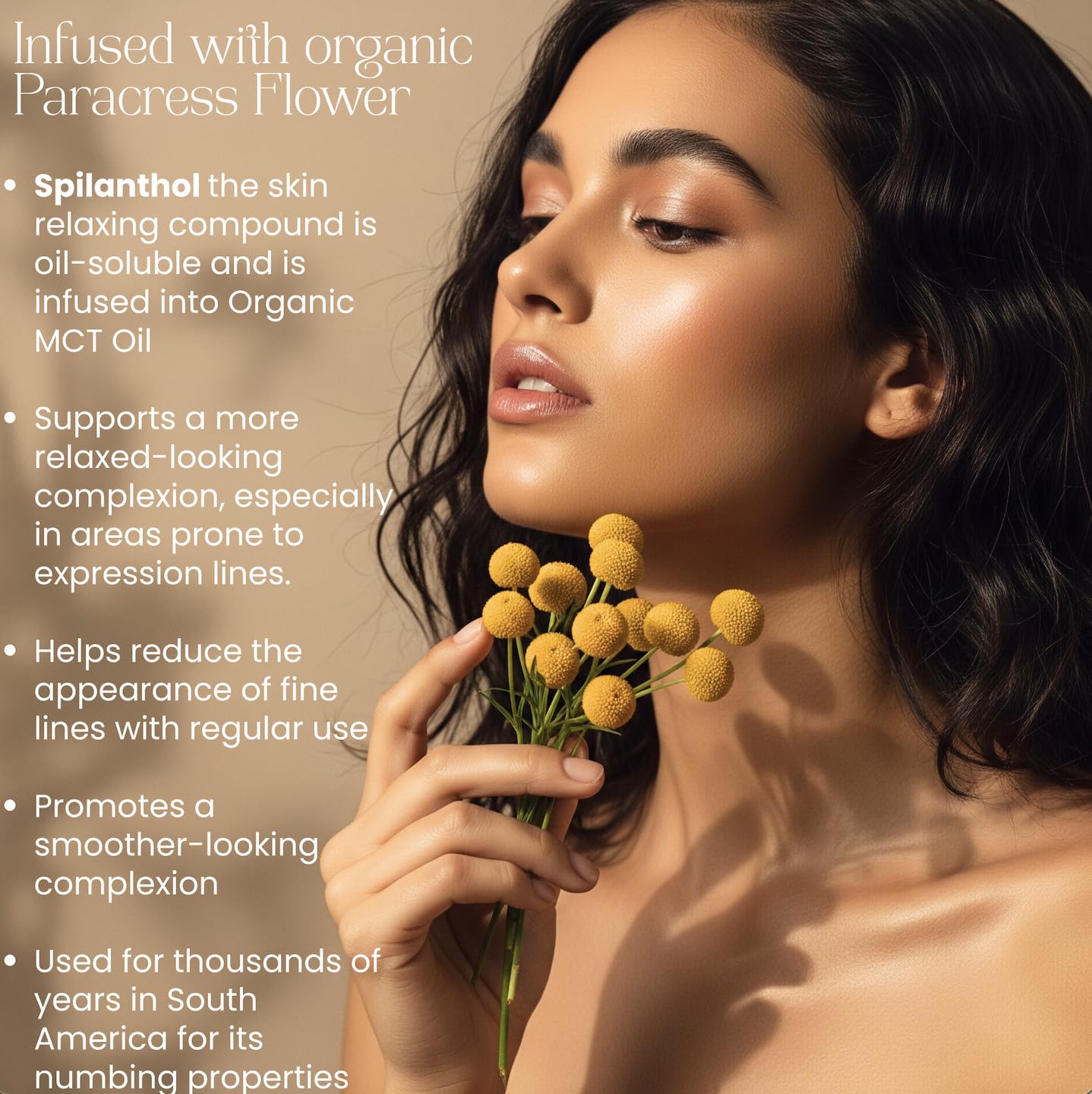 Beauty Glow 100% Organic Paracress Flower Spilanthes Facial Oil Serum for Face - Beauty Glow Official Product View 3