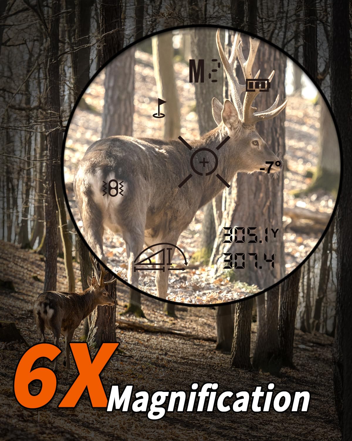 WOSPORTS Hunting Rangefinder 1200 1500 Yards Bow Hunting - WOSPORTS Official Imagery - 6