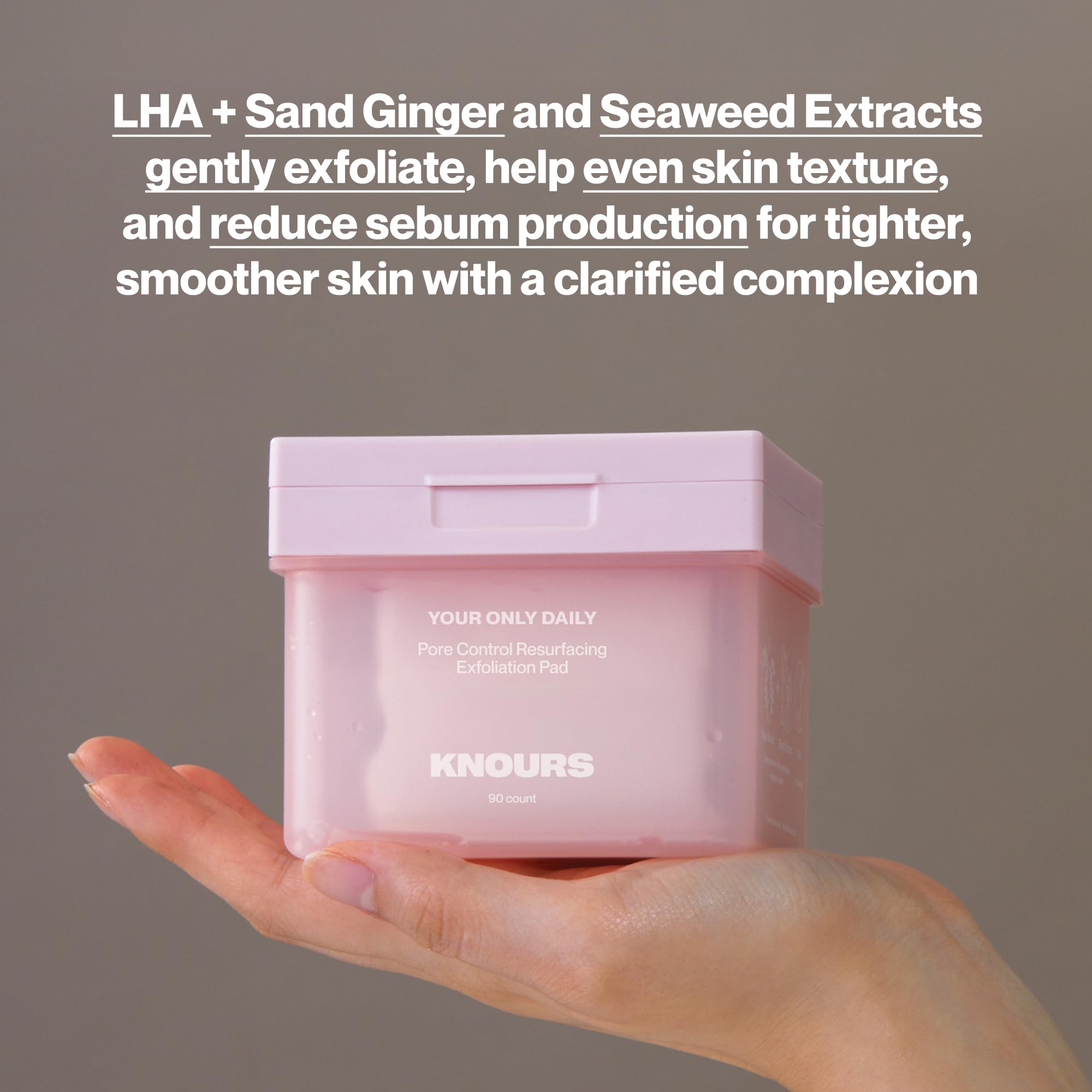 Knours Pore Control Exfoliating Korean Toner Pads - Knours. Official Imagery - 3