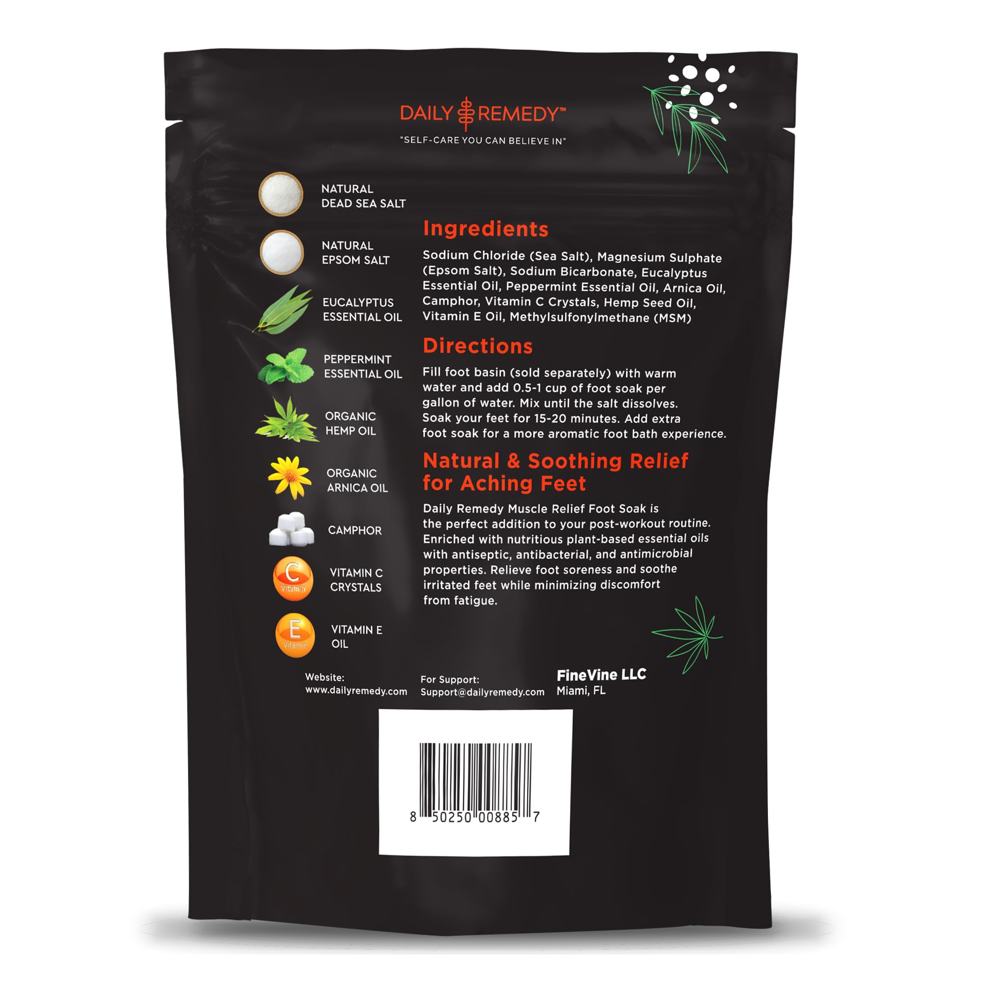 Daily Remedy Muscle Relief Foot Soak with Epsom Salt 1lb