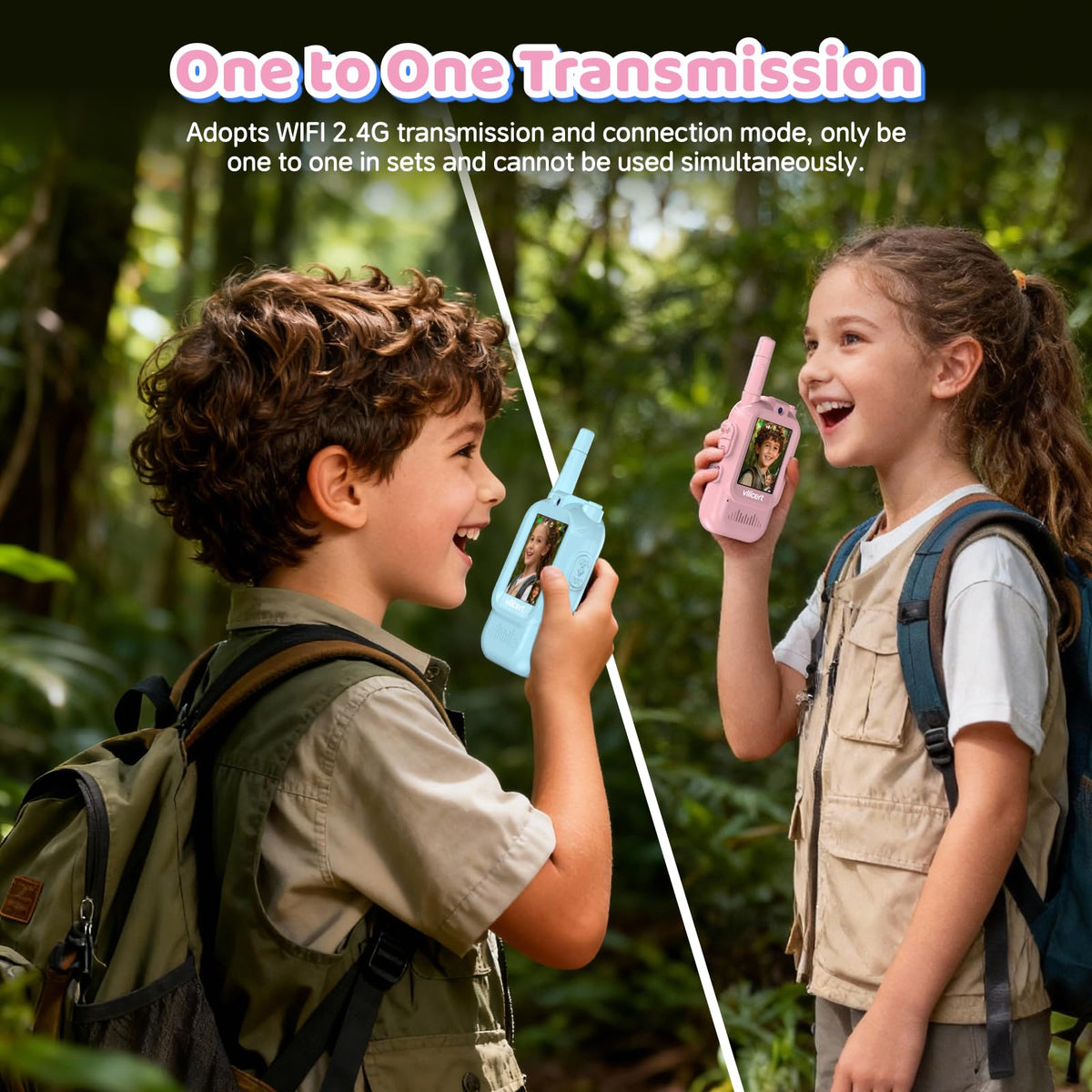 Video Walkie Talkie Toys for Age 3 12 Boys Girls 2 Pack - vilicert Official Imagery - 8