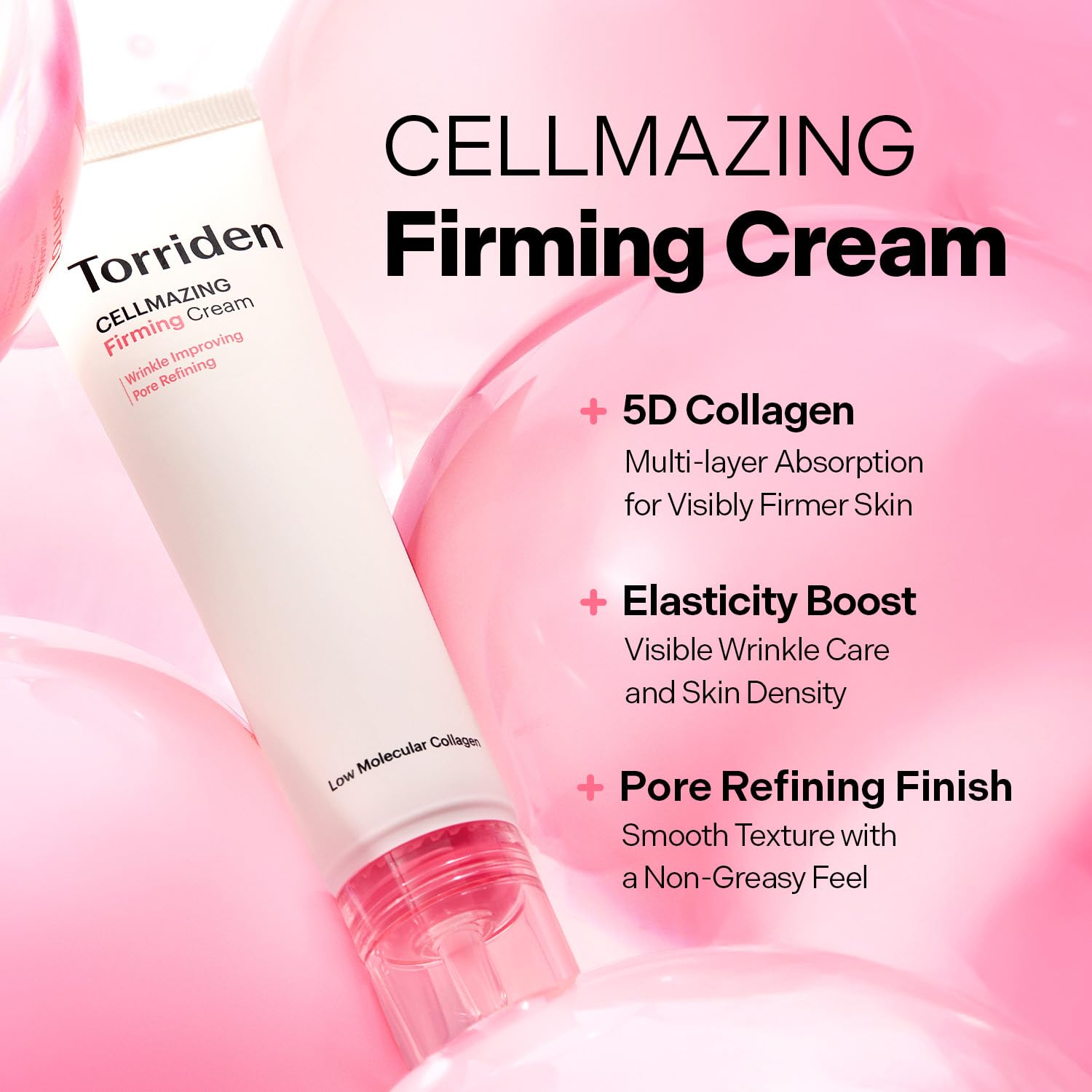 Torriden CELLMAZING Collagen Firming Cream - Improving Saggy Pore and Wrinkle 5D Co - Torriden Official Product View 3