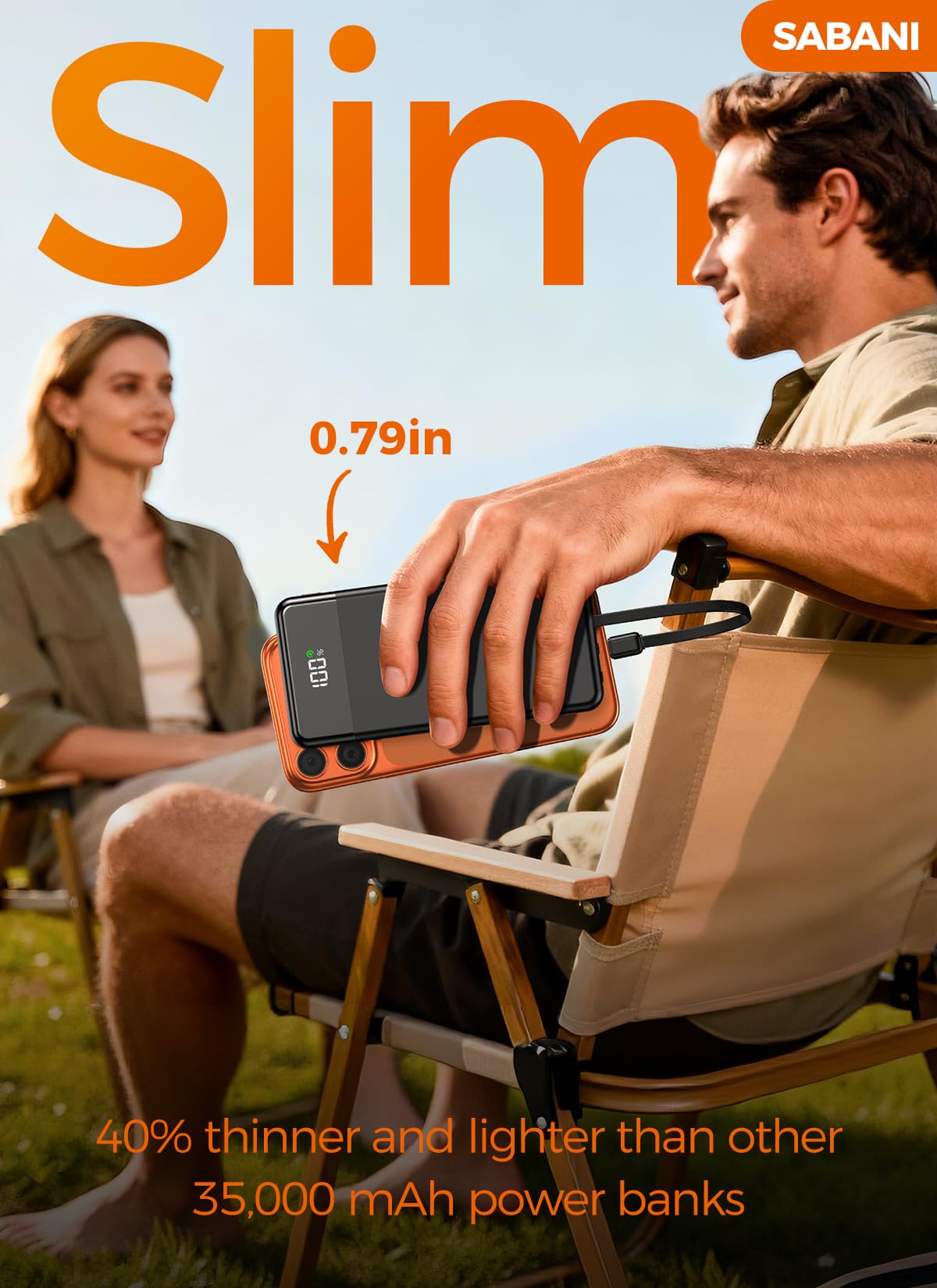 Portable Charger 35000mAh Power Bank 4 Built in Cable Big - SABANI Official Imagery - 7