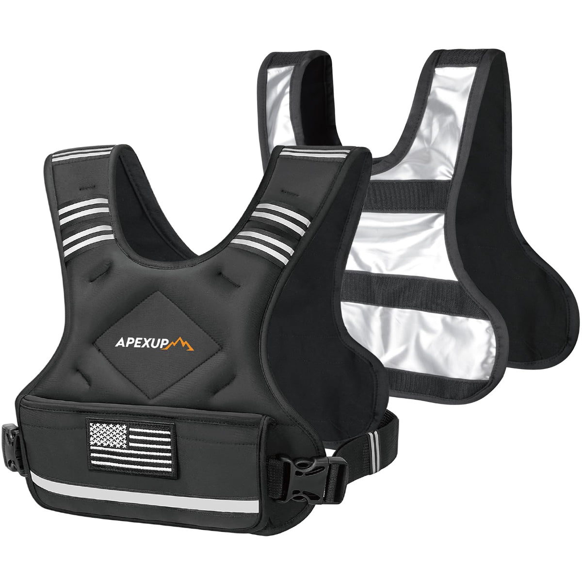Adjustable Weighted Vest 4 10lb 12 18lb 20 32lb Vest with 6 - APEXUP Official Imagery - 1