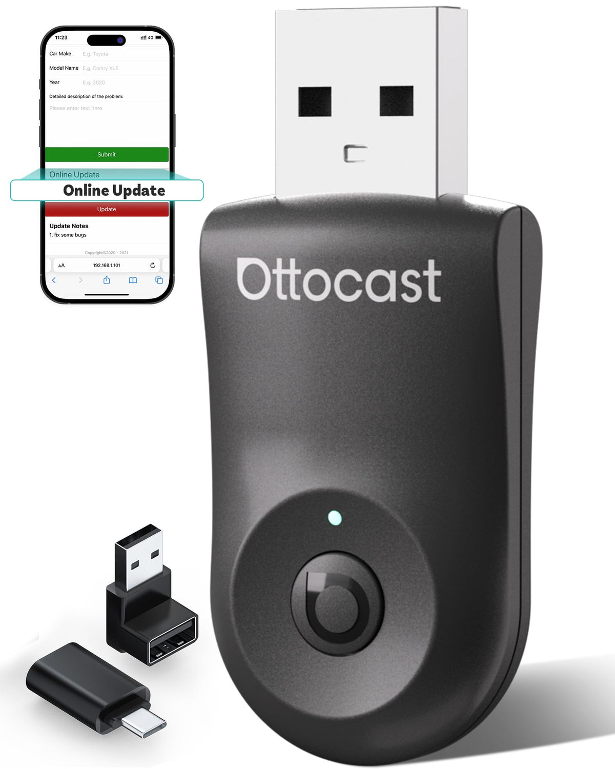 OTTOCAST Mini 2025 Wireless CarPlay Android Auto 2 in 1 - OTTOCAST Official Imagery - 1