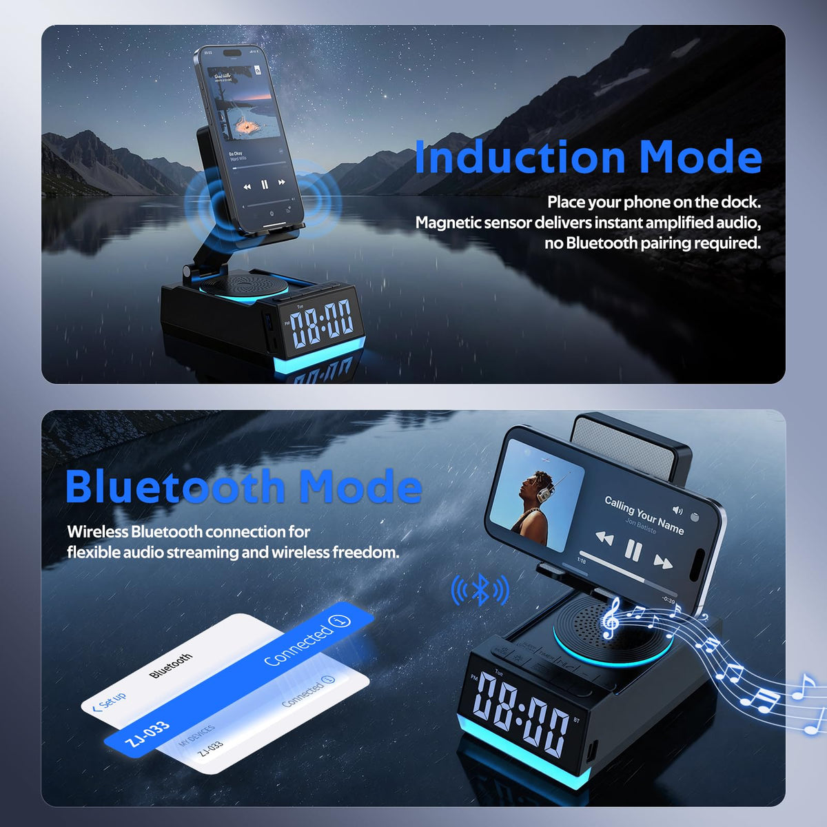 Wireless Induction Speaker with Phone Stand Birthday Gifts - GLOPUS Official Imagery - 3