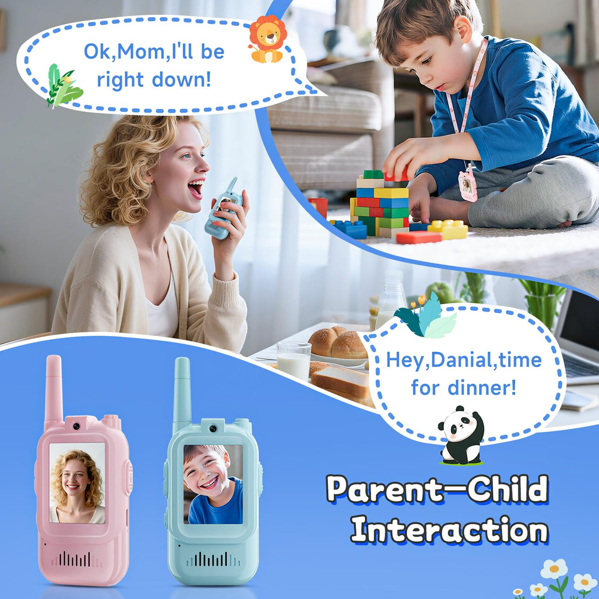 Kids Video Walkie Talkies 2 Pack Long Range Toy Walkie - YUSSBCU Official Imagery - 6