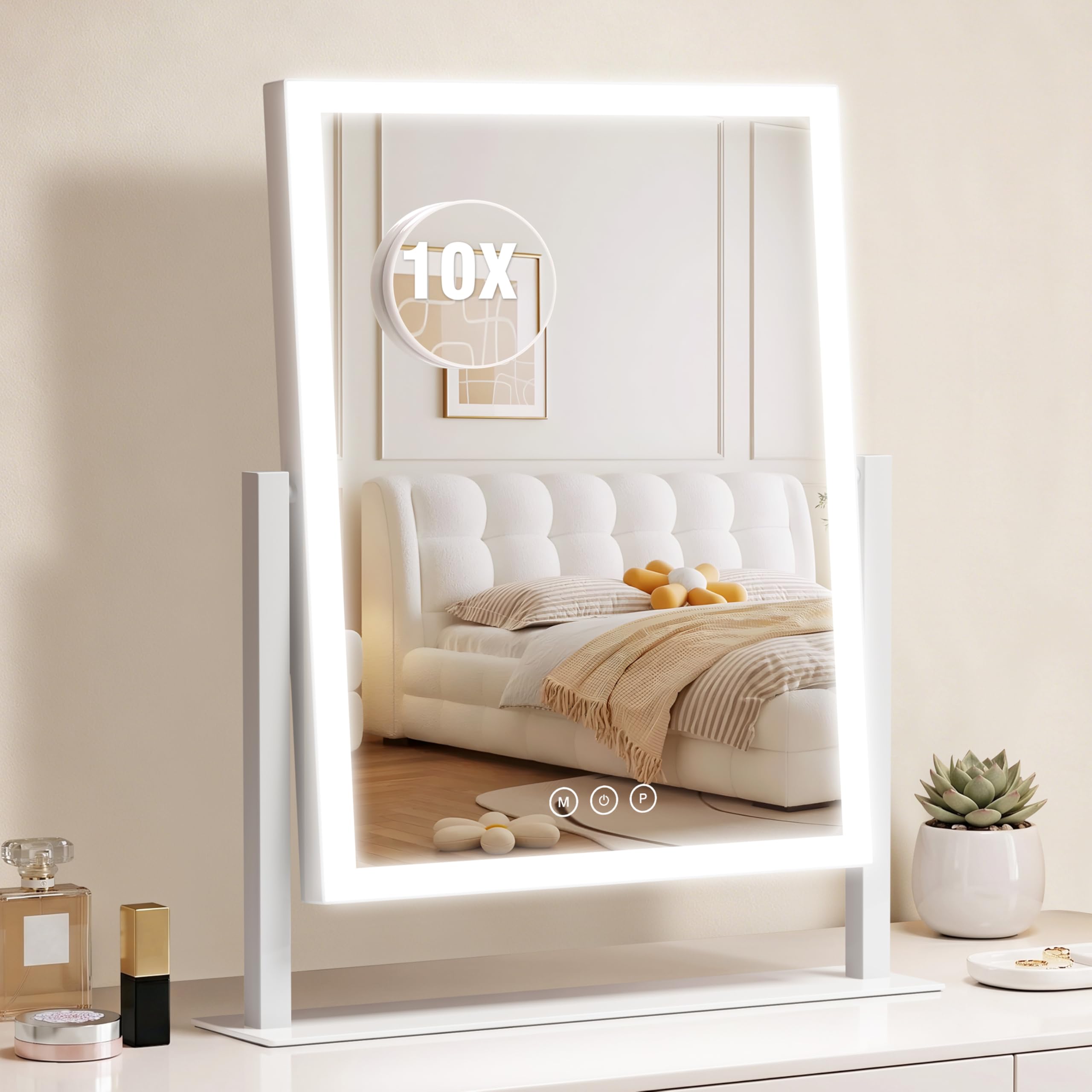 Acoolda Vanity Mirror with Lights,16.9"x 14" Lighted Makeup Mirro - Acoolda Official Product View 1