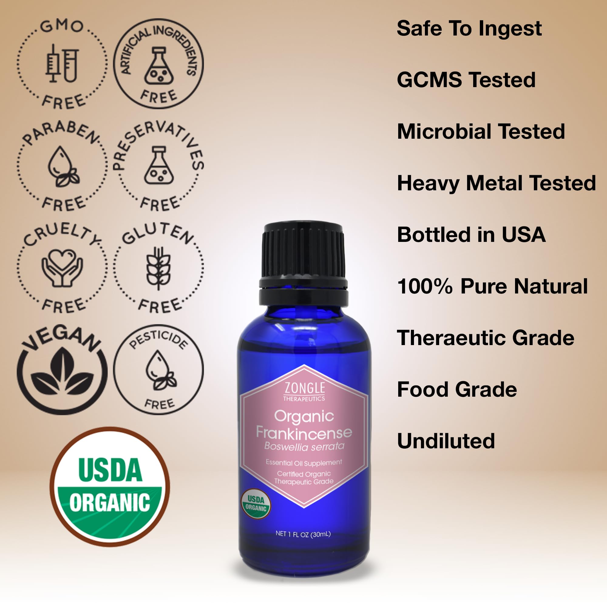 Organic Frankincense Essential Oil Food Grade 1 oz – Zongle