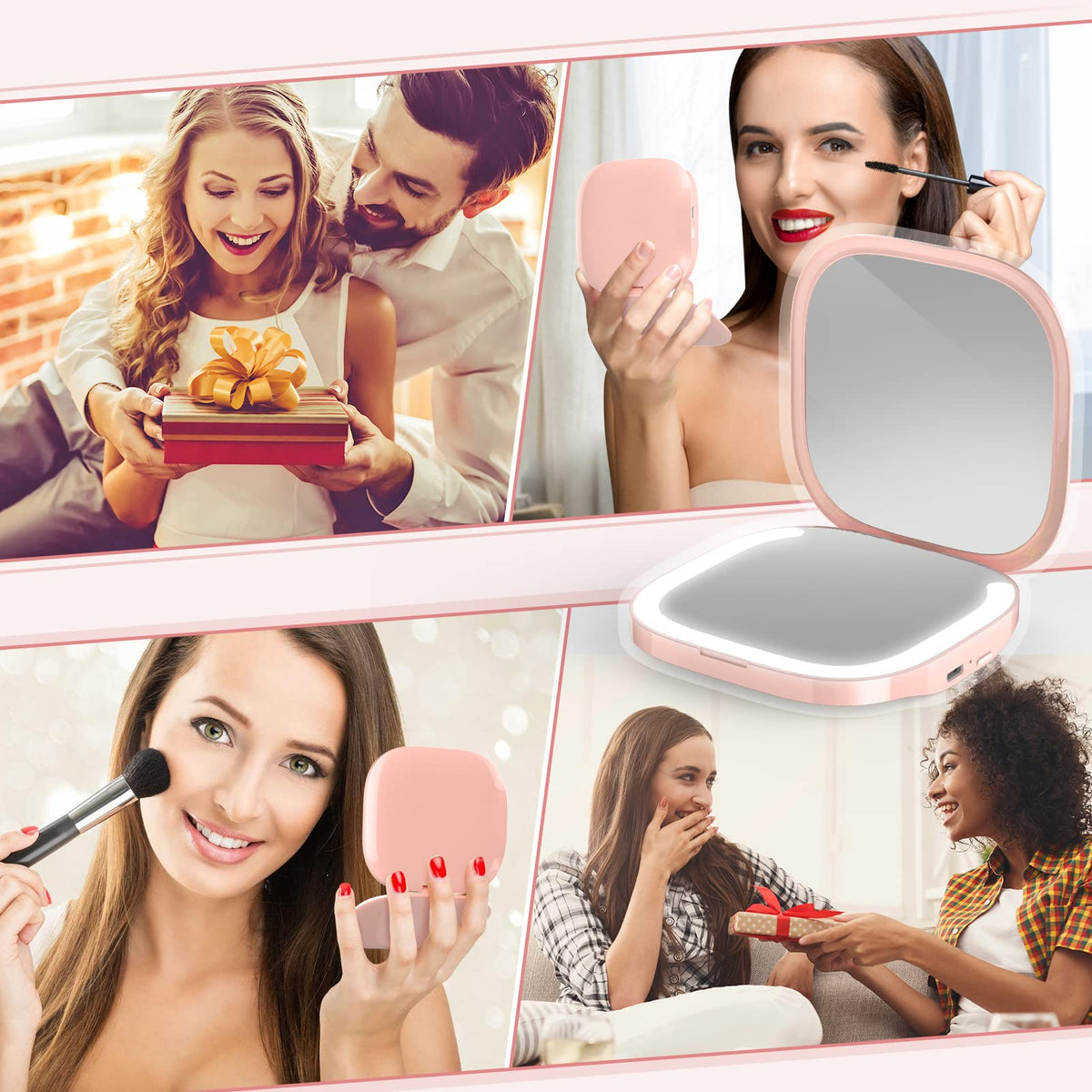 Bright Compact Mirror with Durable Rechargeable 1X 3X - MY BEAUTY LIGHT Official Imagery - 7