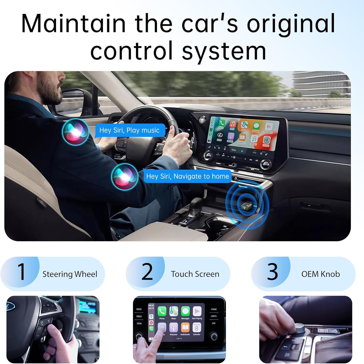 IJEUF Wireless CarPlay Adapter for Apple iPhone 2026 Upgraded,Ult by IJEUF - Angle View 7