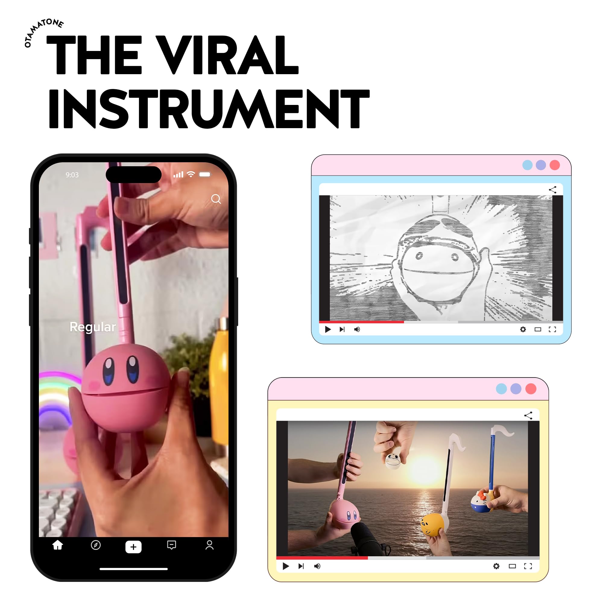 Otamatone Japanese Electronic Synthesizer Musical Instrument Toy by Otamatone - Angle View 5