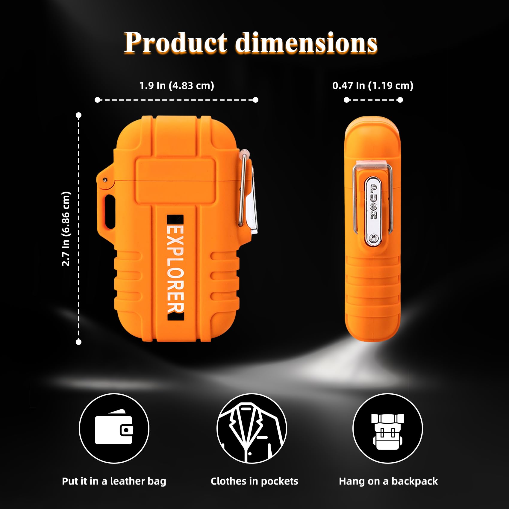 LcFun Electric Lighter Rechargeable Dual Arc Plasma Lighter Water by LcFun - Angle View 2