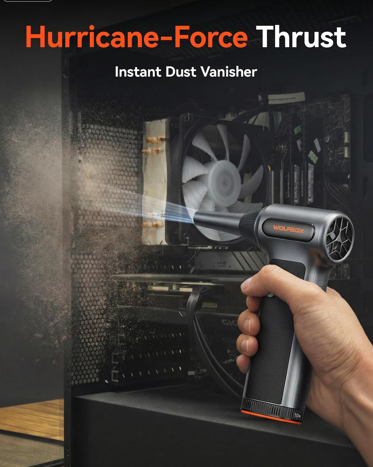 WOLFBOX MF200 2PK Compressed Air Duster 2 Swappable - WOLFBOX Official Imagery - 6