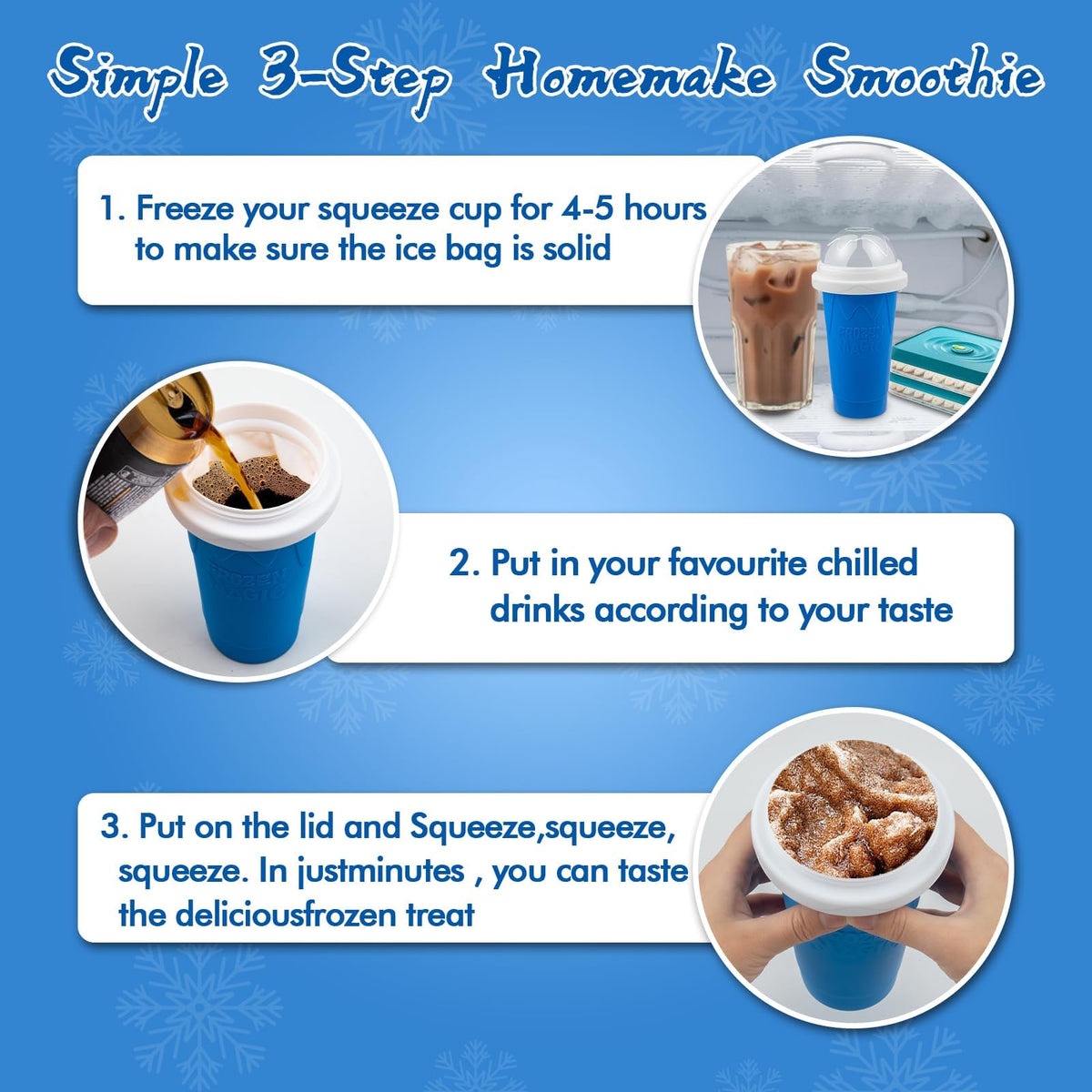 3PCS Slushie Maker Cup Quick Frozen Magic Cups for Homemade - Jairuty Official Imagery - 5