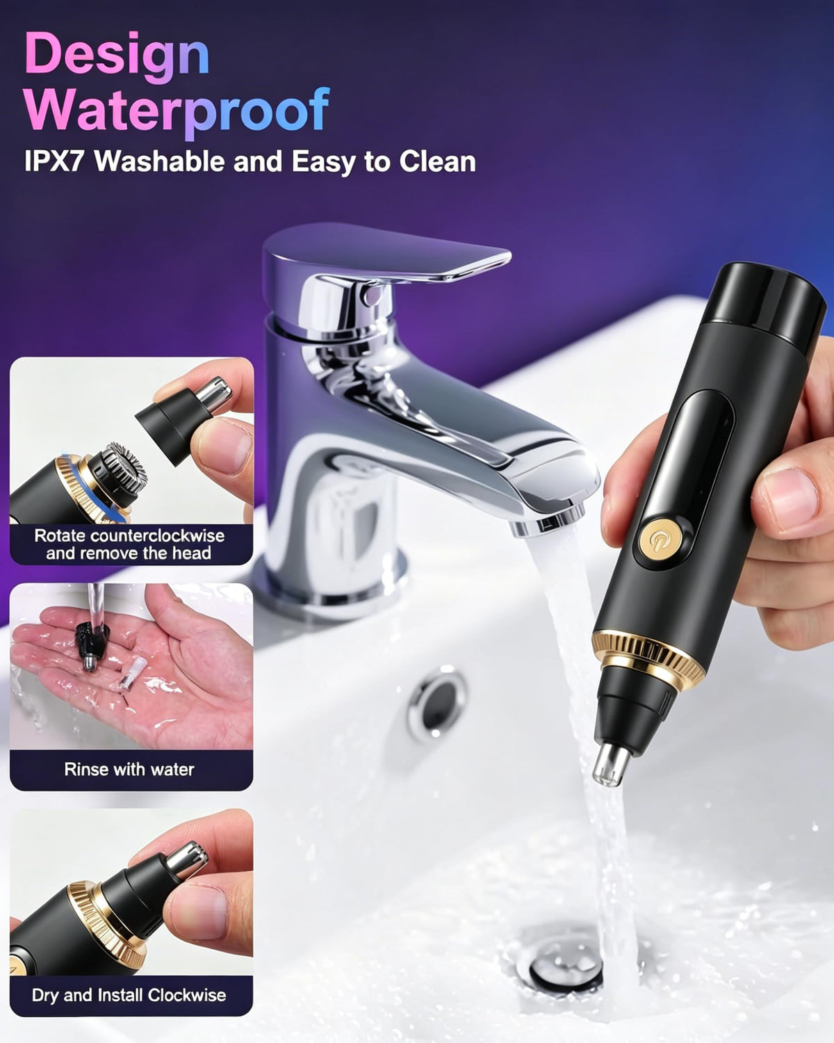 Nose Hair Trimmer for Men and Women 2026 Professional - RAXMETRY Official Imagery - 7