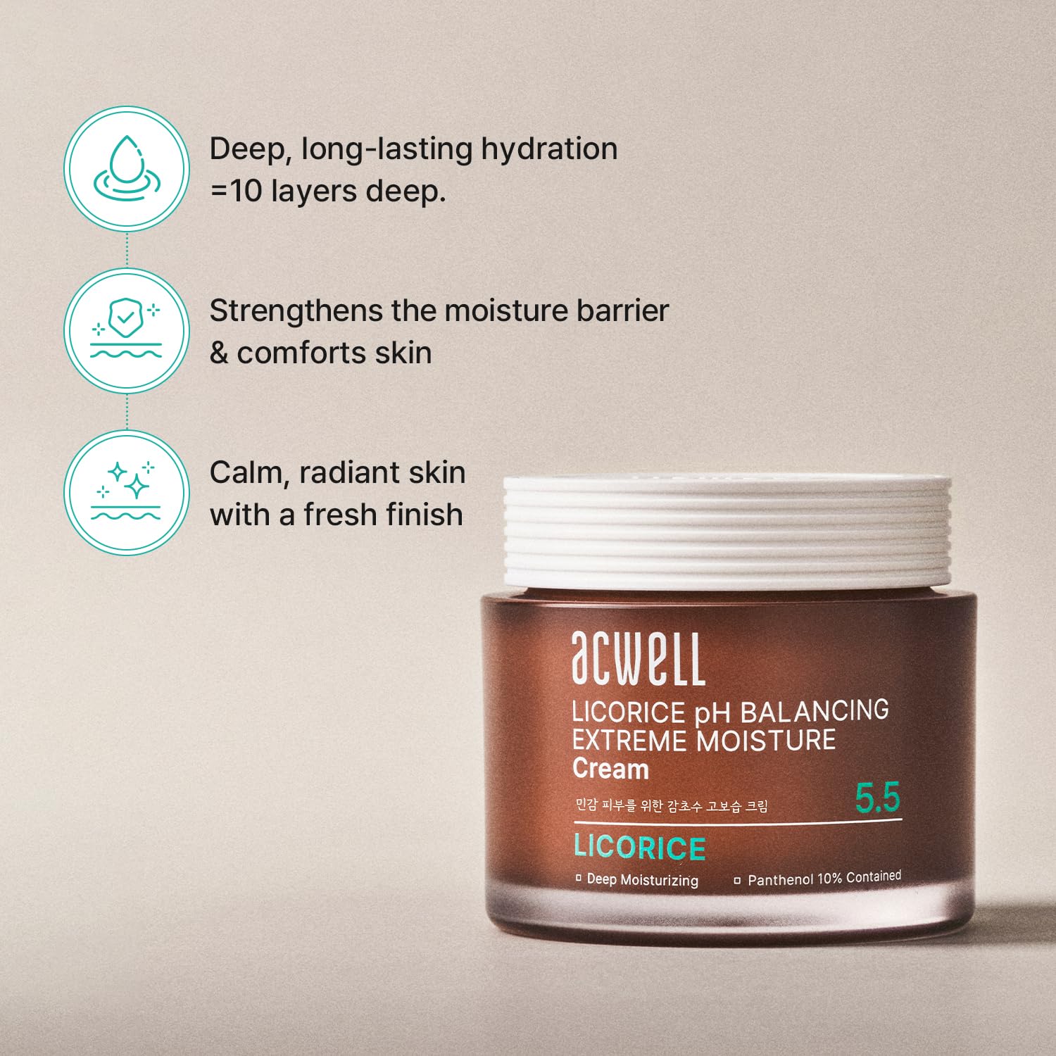 ACWELL Licorice pH Balancing Extreme Moisture Cream - ACWELL Official Product Imagery - 4