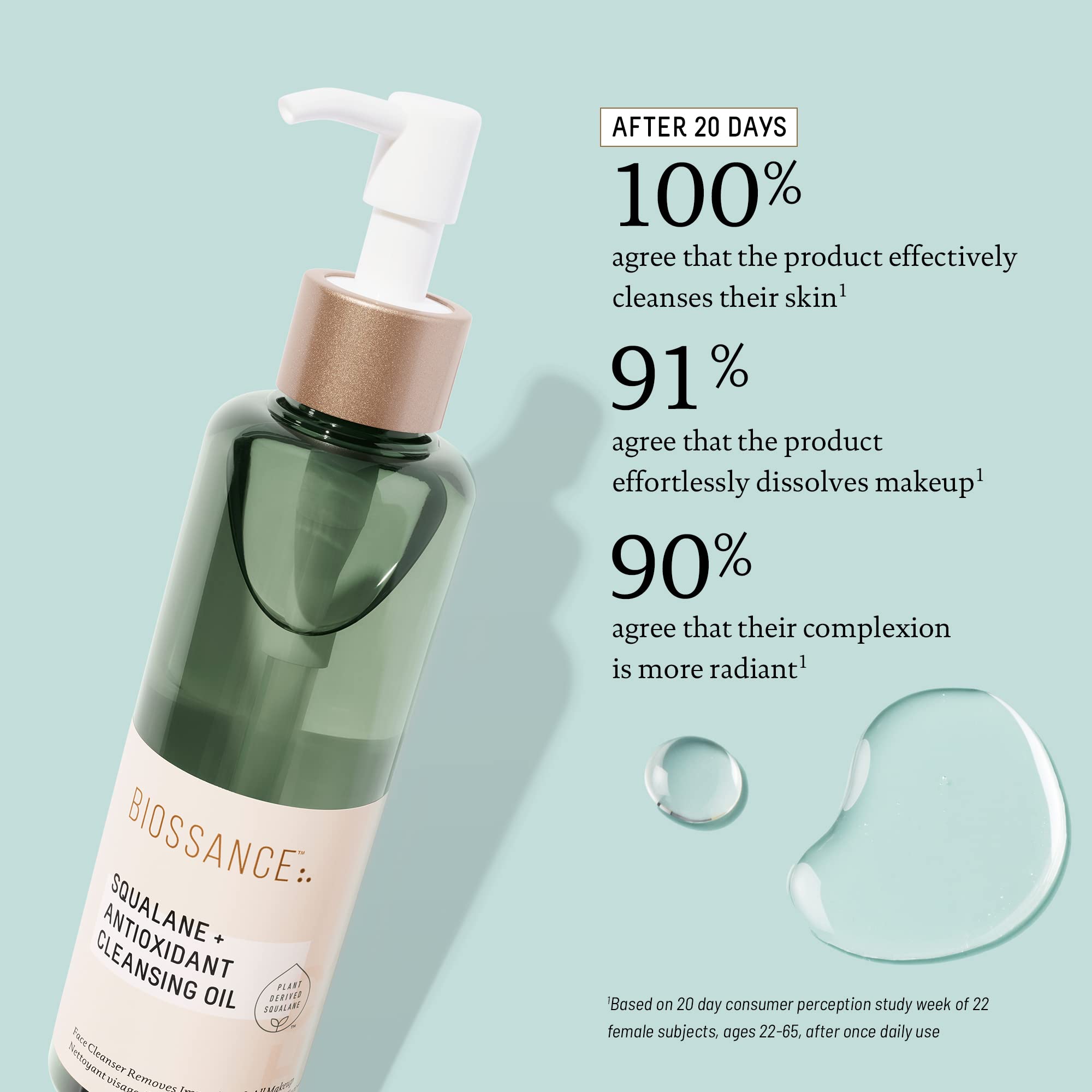 BIOSSANCE Squalane + Antioxidant Cleansing Oil. Lightweight - Generic