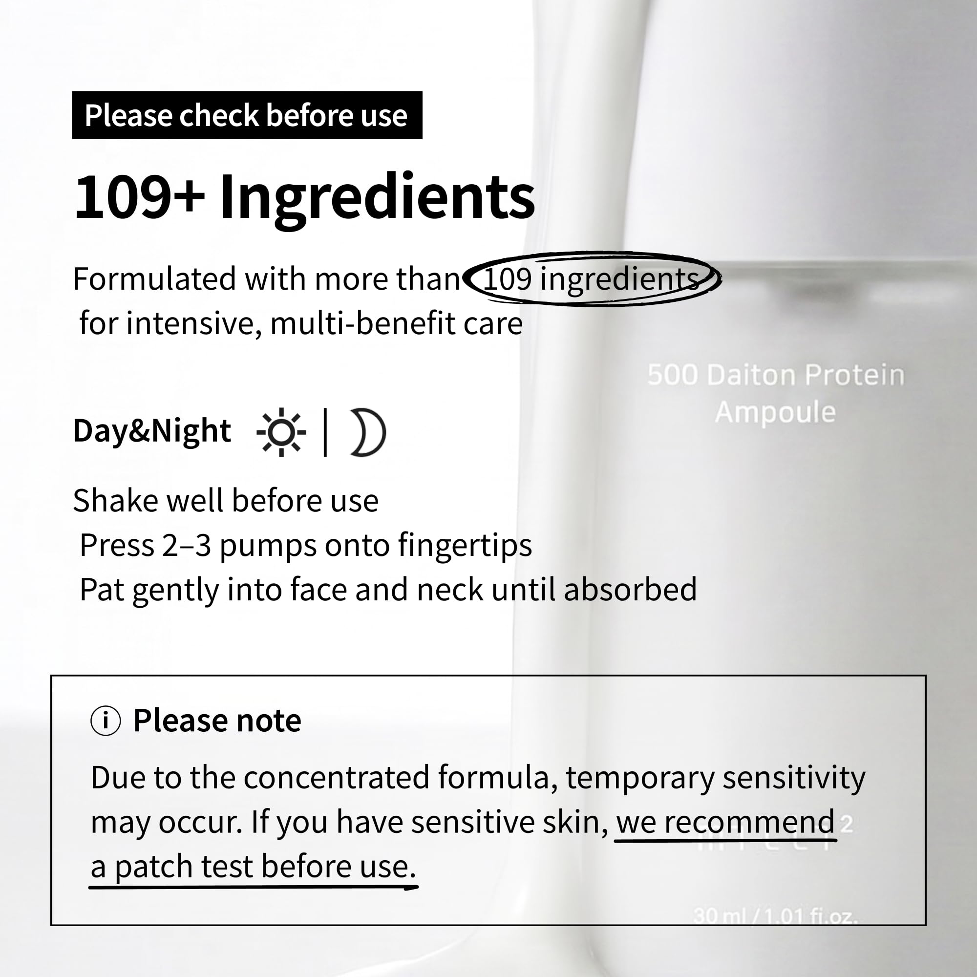500 Dalton Protein Ampoule Serum with 32 Collagen Peptide - millimilli