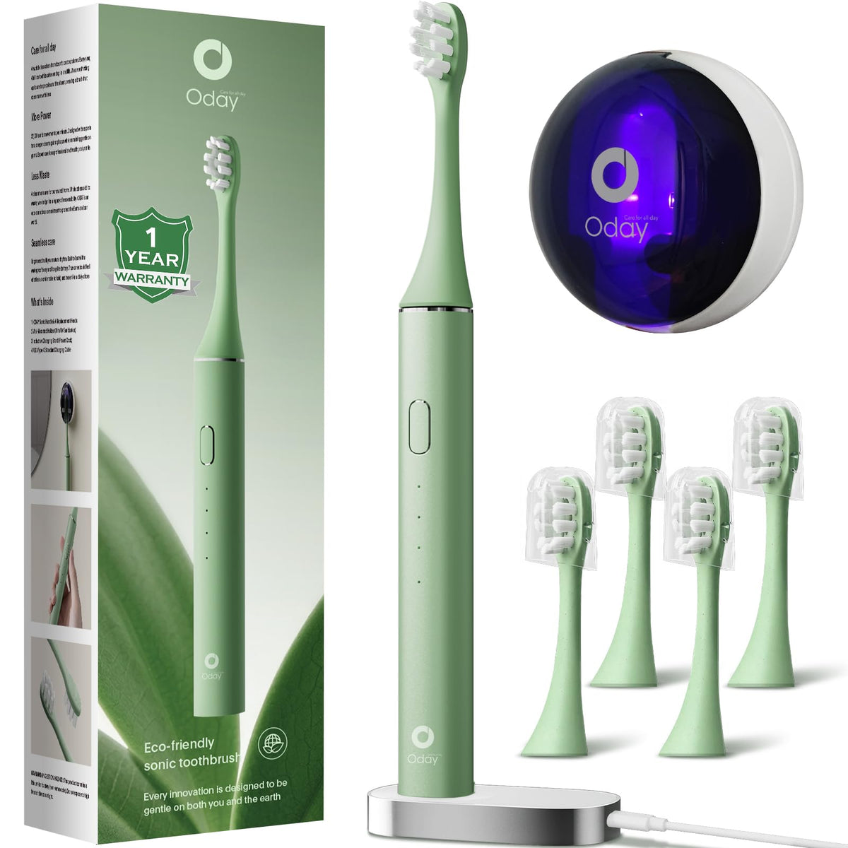 Oday Sonic Electric Toothbrush for Adults with Wall Mounted - Oday Official Imagery - 2