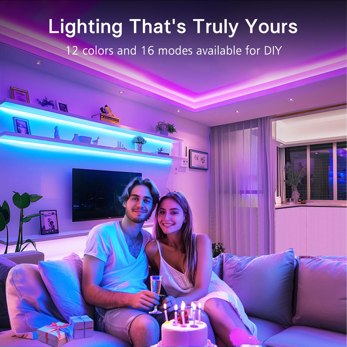 EMITEVER RGB COB Strip Light Kit 16 4ft 3150LEDs Dimmable - EMITEVER Official Imagery - 3