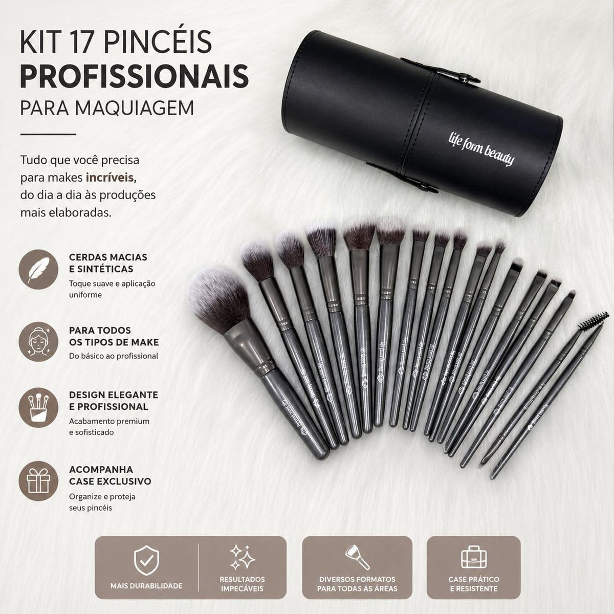 Professional Makeup Brushes Kit - Life Form Beauty Official Imagery - 5
