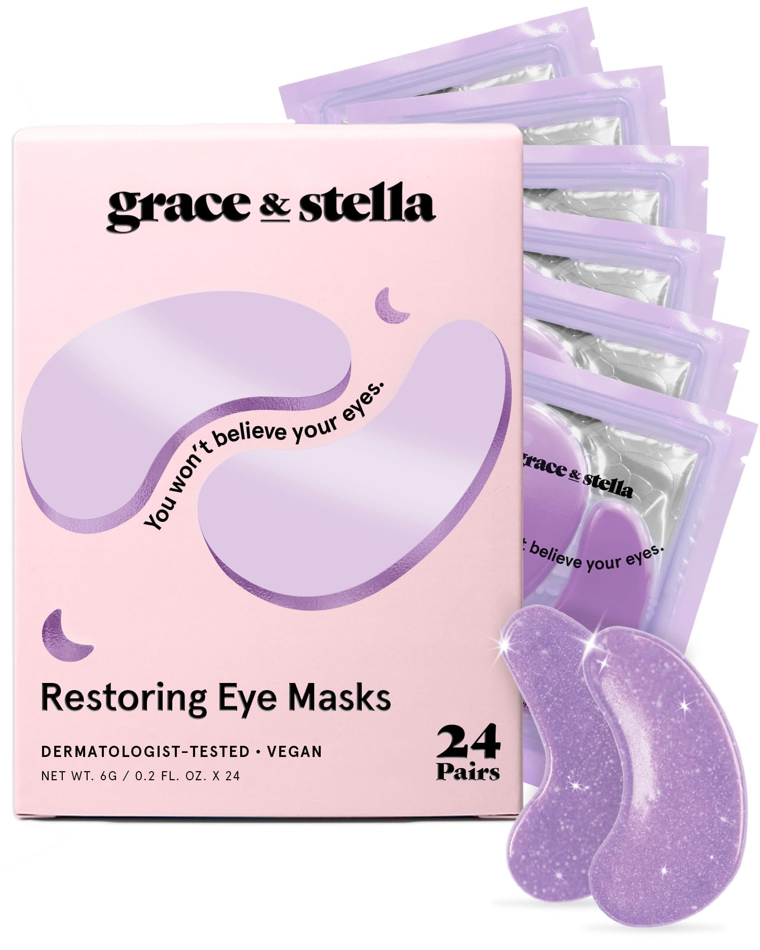 grace & stella Retinol Under Eye Patches for Puffy Eyes - Product Imagery