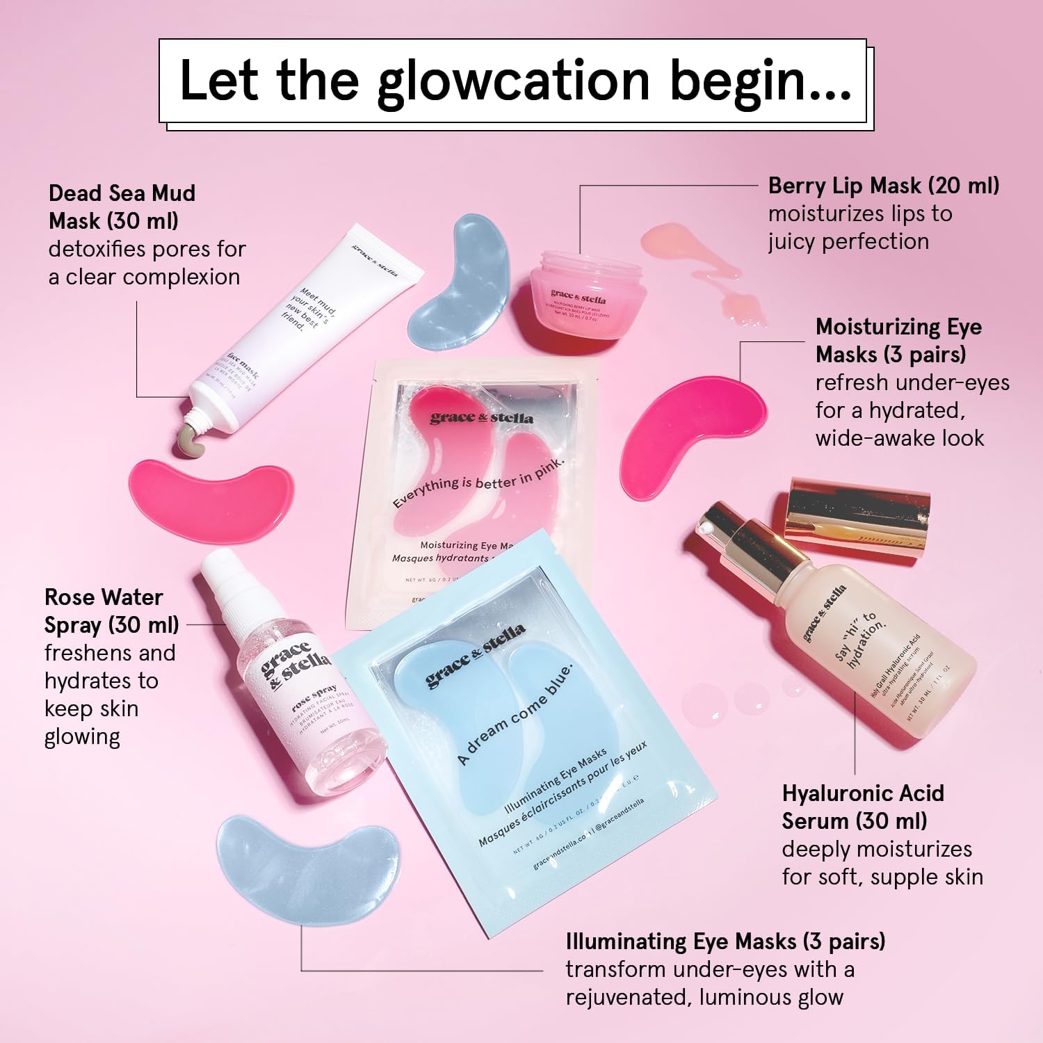 grace & stella Award Winning Skin Care Set - Gift Set for Women - grace & stella Official Product View 4
