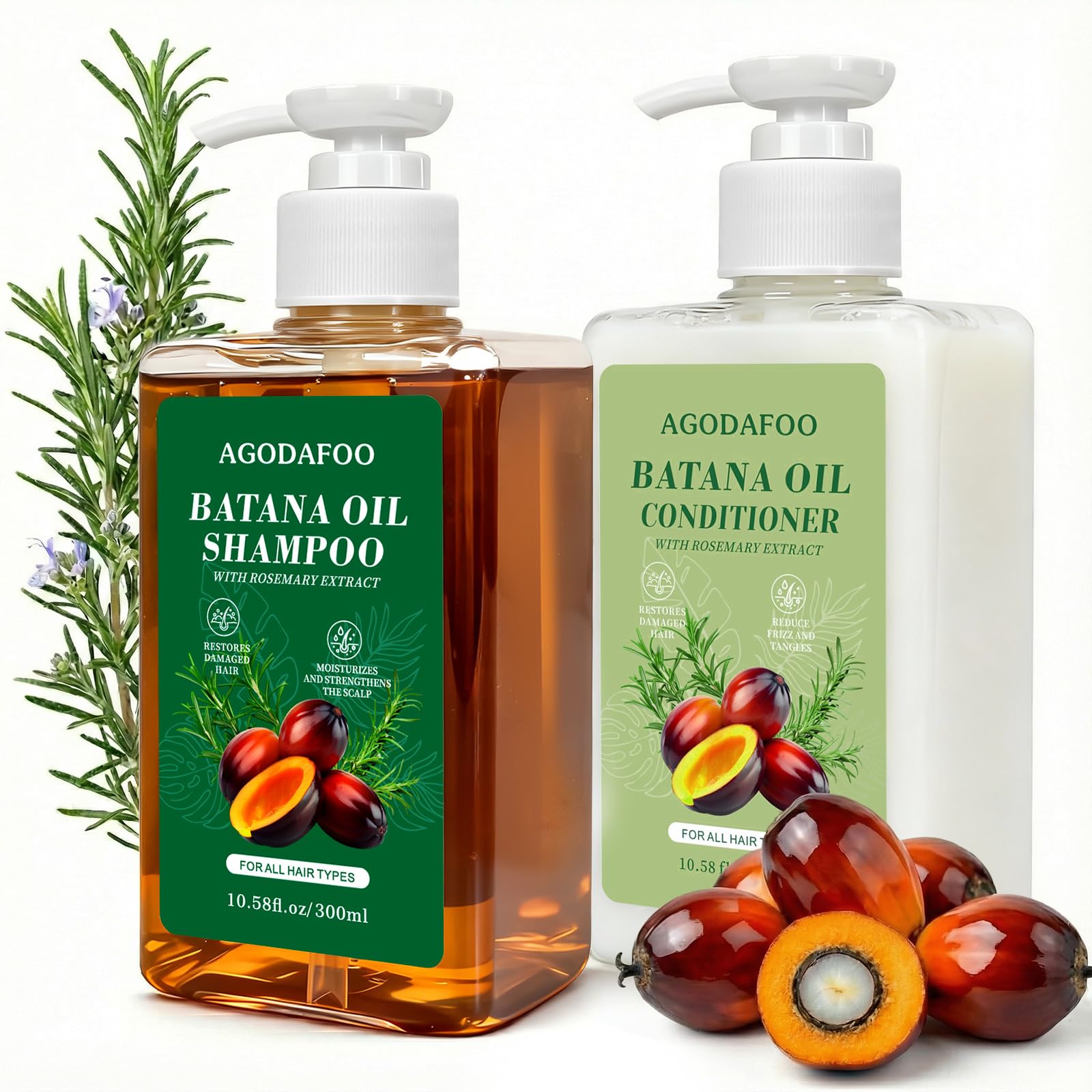 Agodafoo Batana Oil Shampoo and Conditioner Set for Hair Growth, Batana Oil Shampoo - Agodafoo Official Product View 2