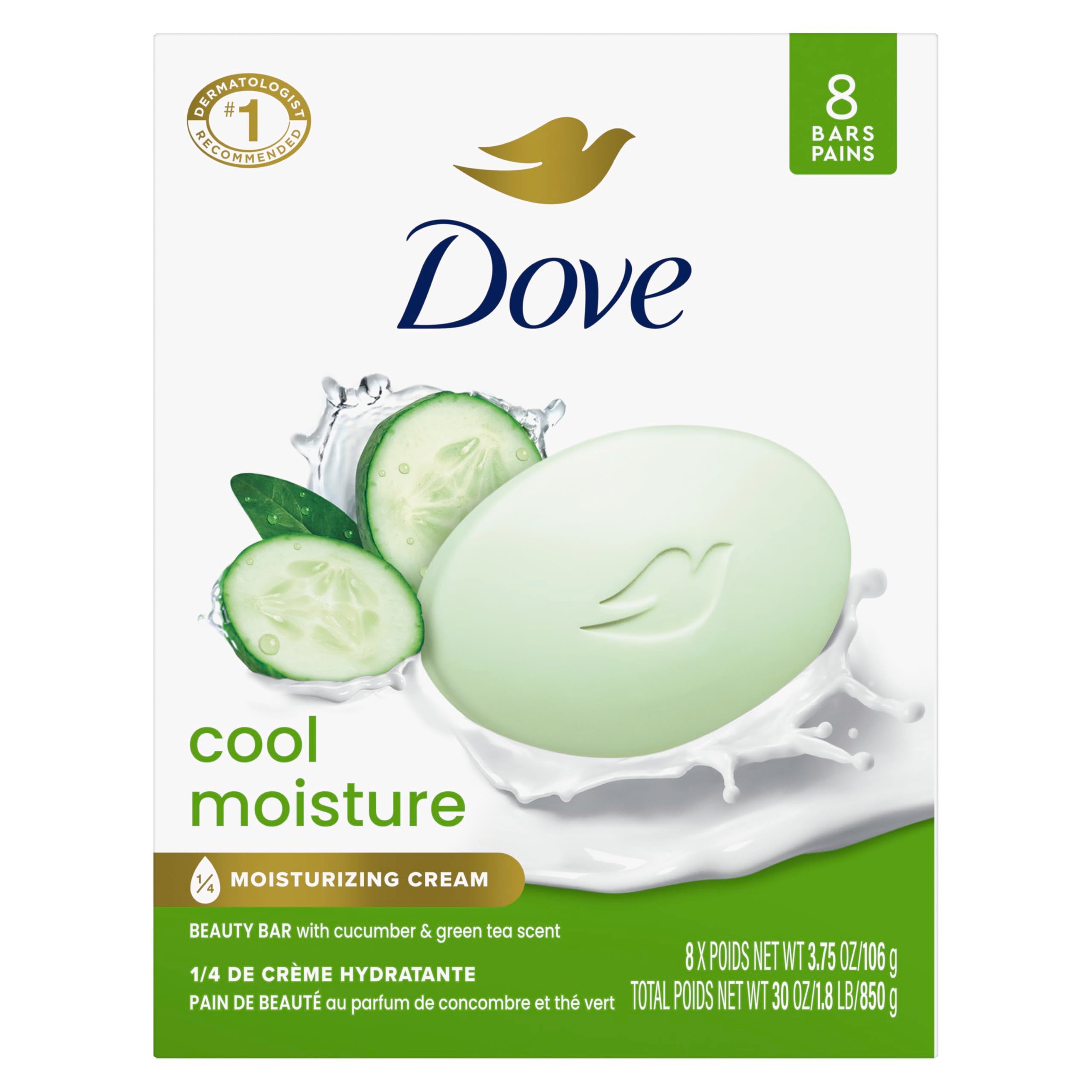 Elefair Tech Dove Cool Moisture Beauty Bar Soap , Refreshing Cleanser, 3 - Elefair Tech Official Product View 2