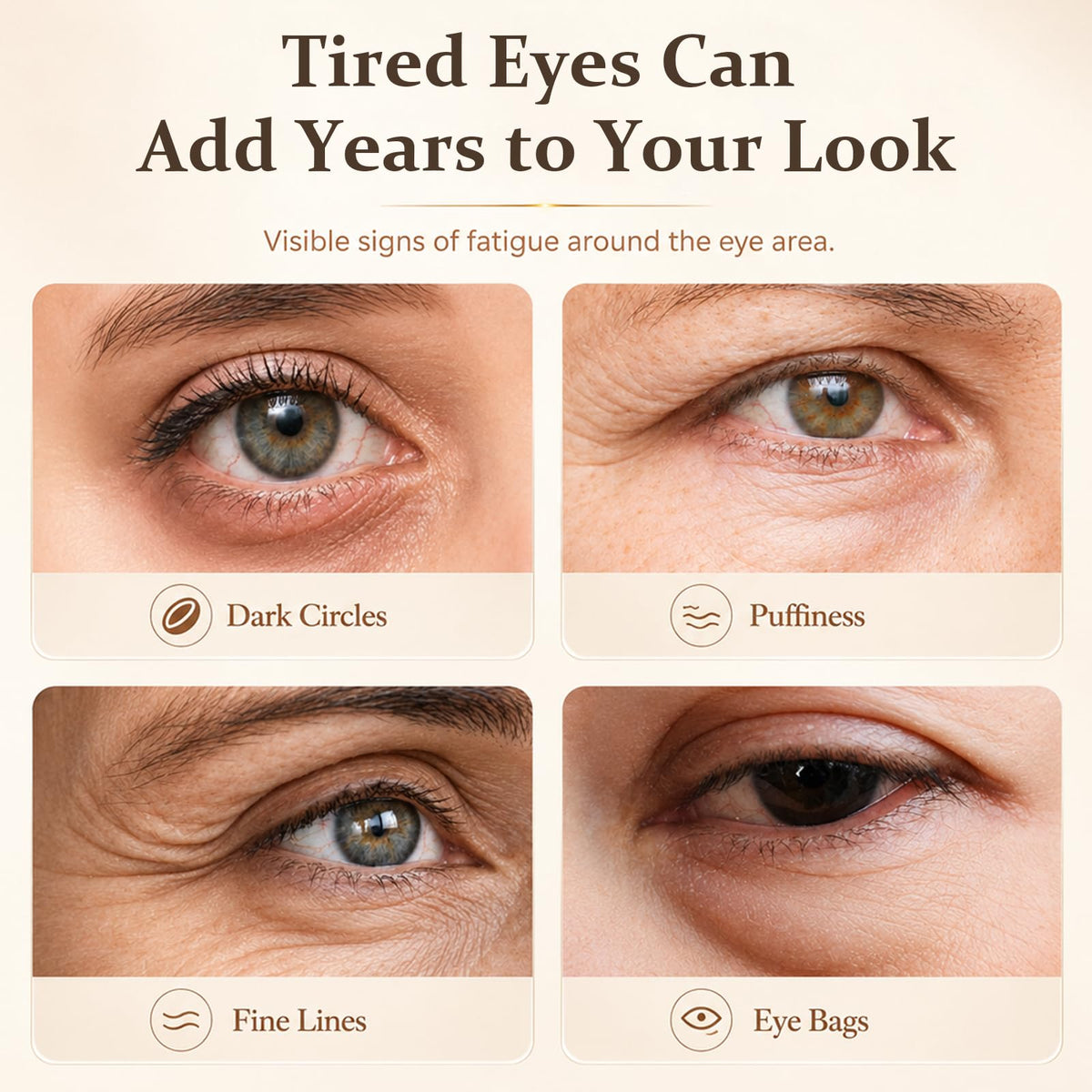 Caffeine Eye Cream for Dark Circles Under Eye Serum with - Eoiroa Official Imagery - 3