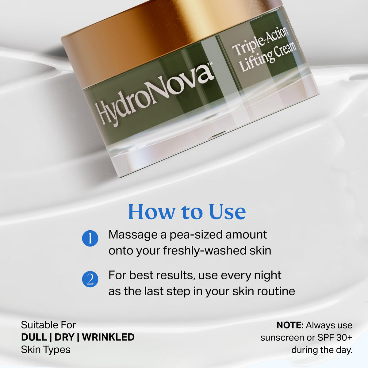 HYDRONOVA Anti Aging Moisturizer Face Cream and Tighten and - HYDRONOVA Official Imagery - 4