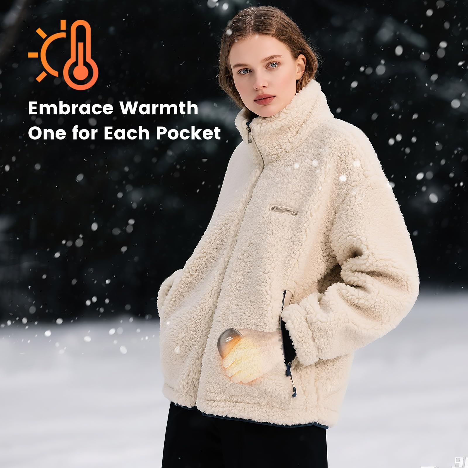 coldSky Rechargeable Hand Warmers 2 Pack, Magnetic 2-in-1 Reusable Ele - View 7
