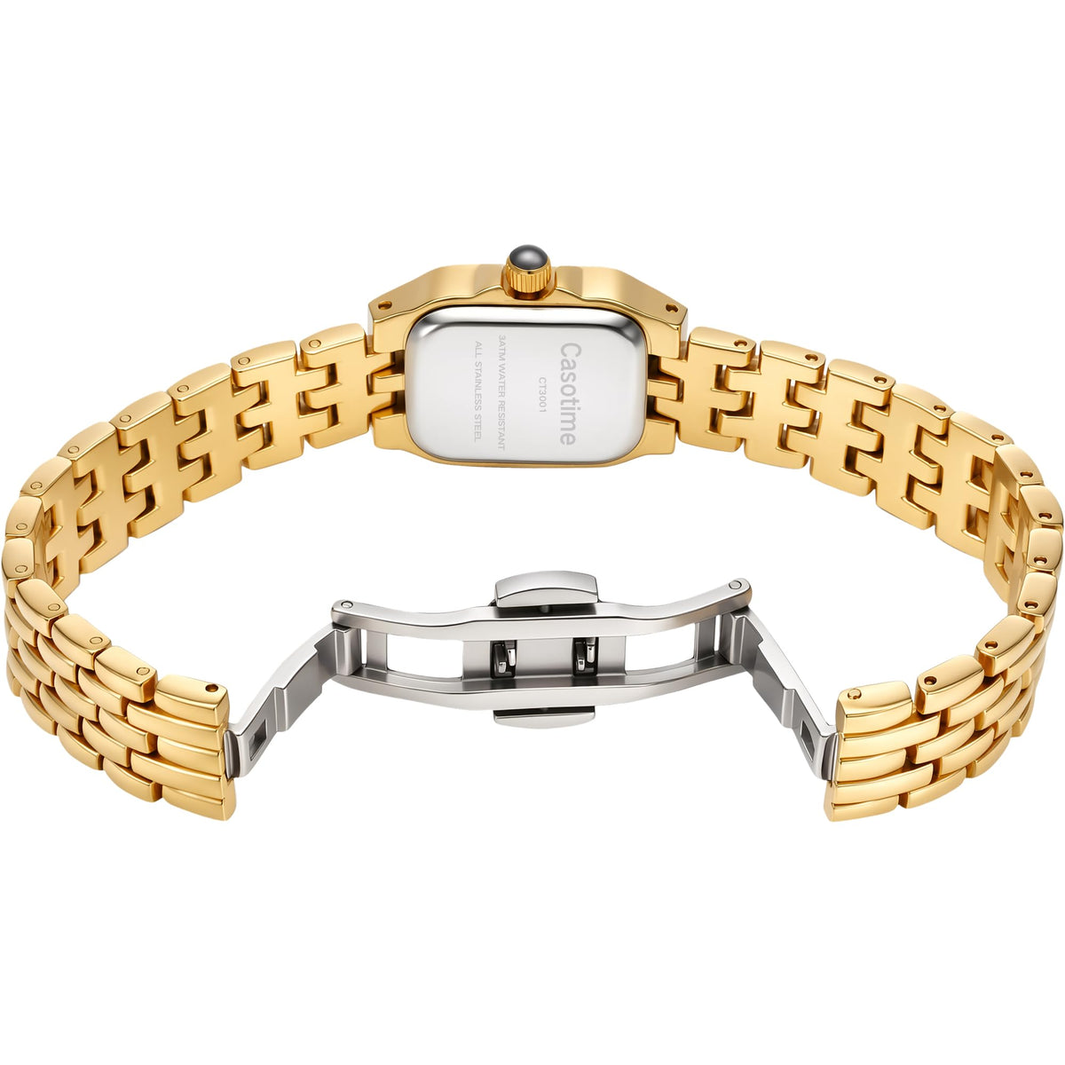 Gold Watches for Women Vintage Rectangular Dainty Jewelry - Casotime Official Imagery - 6