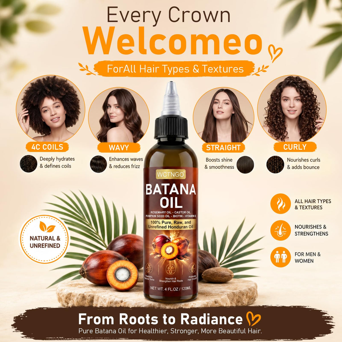 Batana Oil for Hair Growth 100 Pure Unrefined with Rosemary - WCTNGO Official Imagery - 8