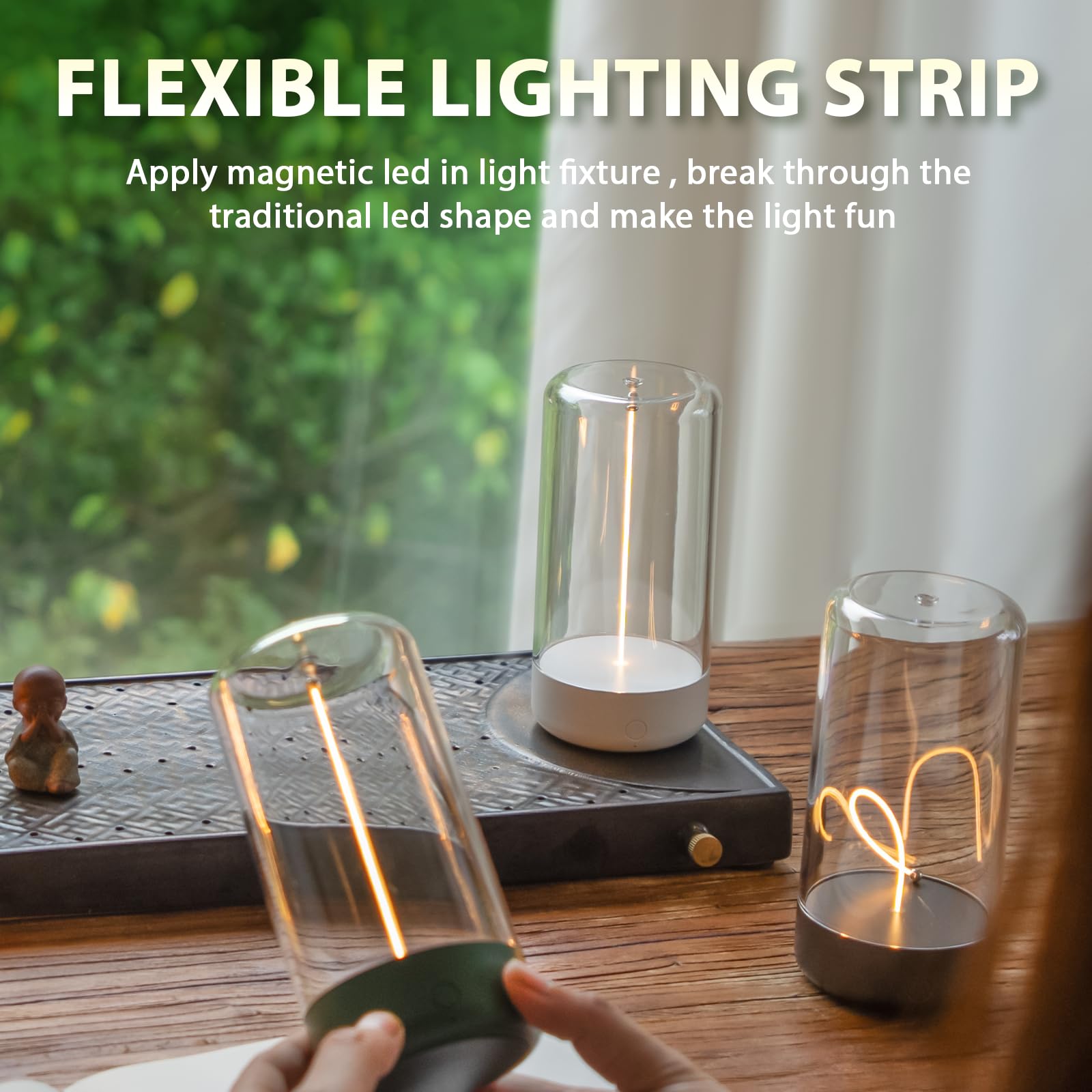 AUGE LIGHT Mini Minimalist Table Lamp, Cordless Lamp, Rechargeable Lam - View 9