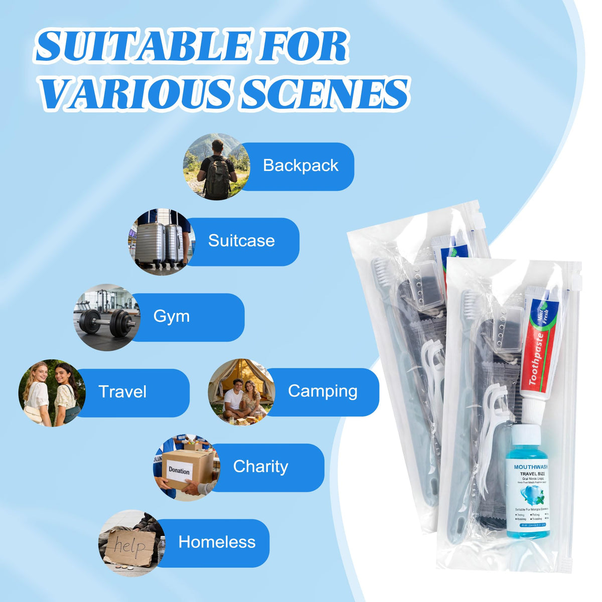 Travel Toothbrush Kit Bulk Individually Packaged - Lilingsty Official Imagery - 7