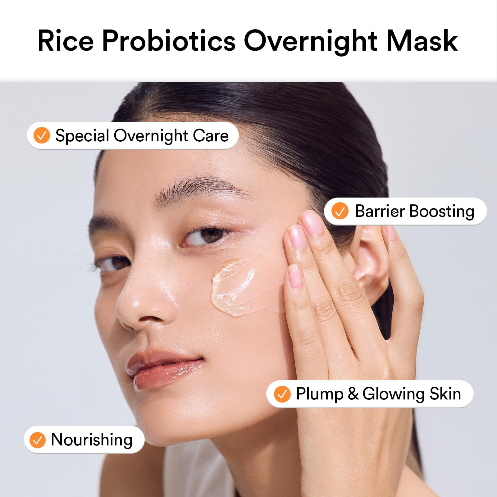 Abib Rice Probiotics Overnight Face Mask Barrier Jelly 2.7 fl oz | Korean Sleeping Mask for Glass Skin | Moisturizing & Slugging Cream - Abib Official Product View 4