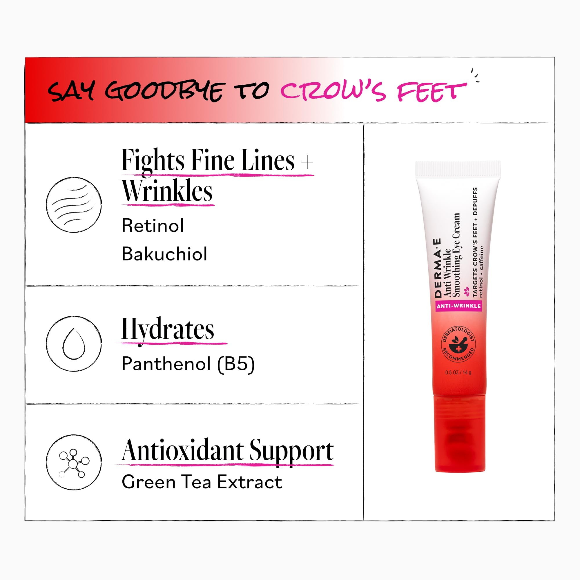 Derma E Anti Wrinkle Smoothing Eye Cream 0 5 Fl Oz Caffeine - Derma E Official Imagery - 6