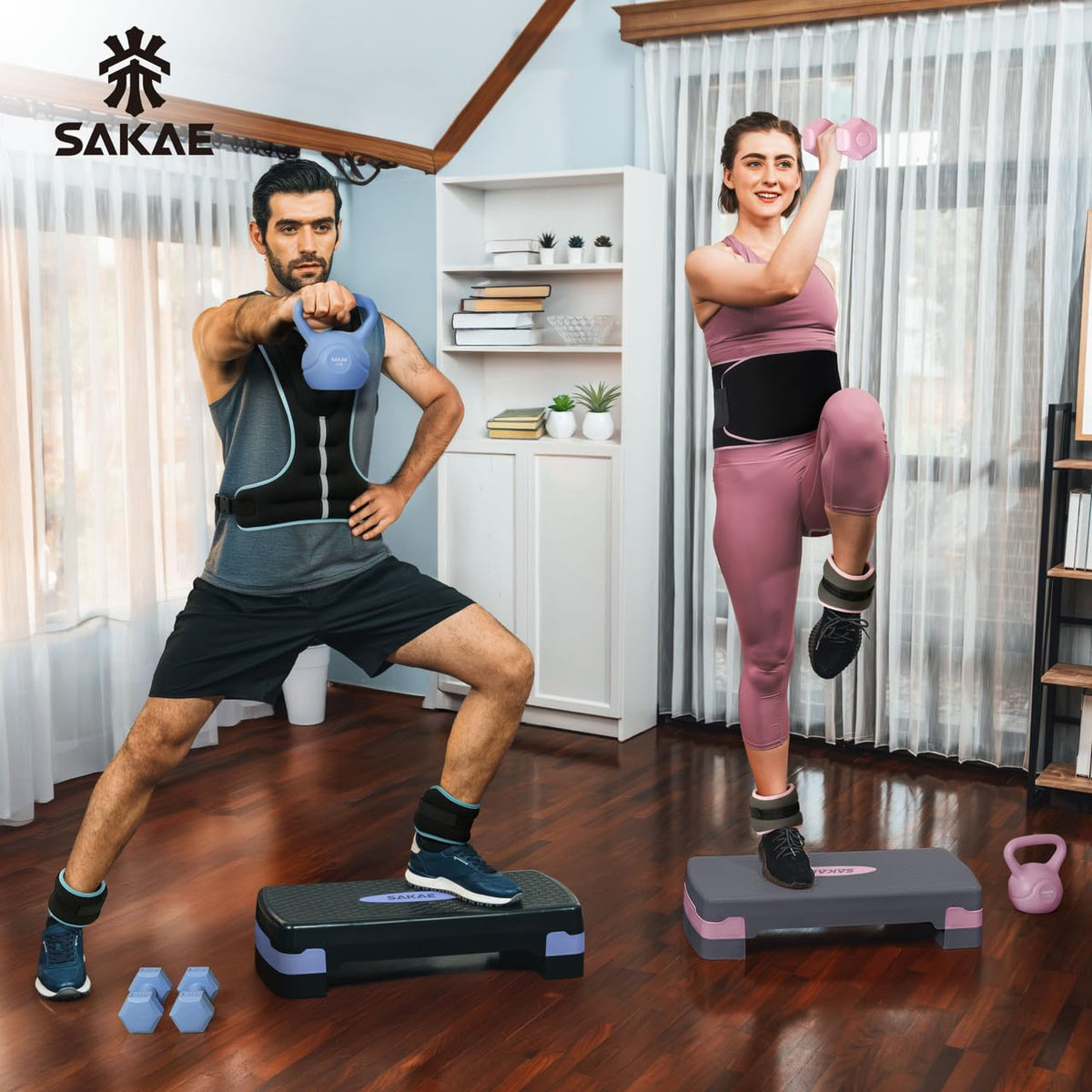 Adjustable Height Aerobic Stepper Set Multiple Bundle - CAPHAUS Official Imagery - 7