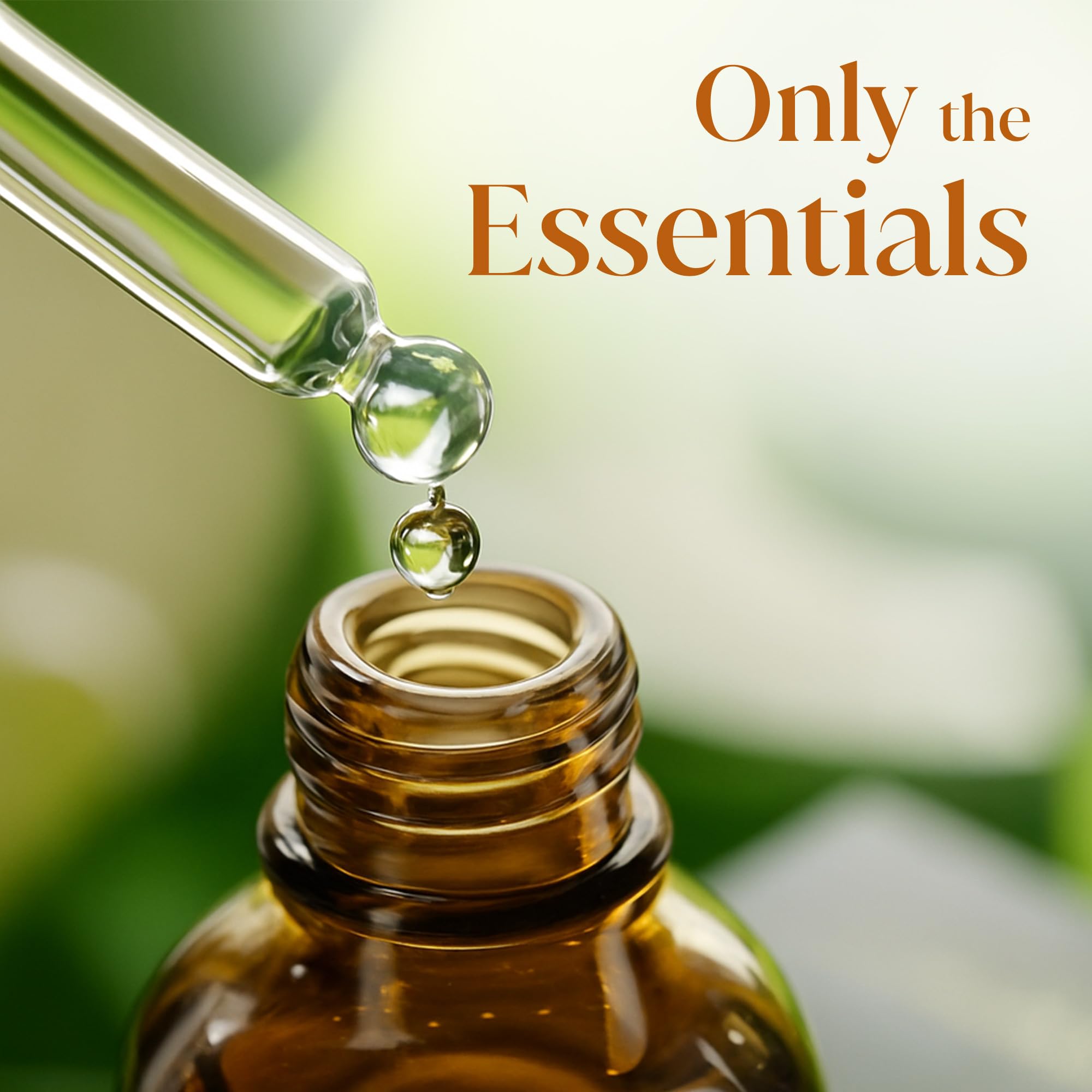 SIVA Organics turmeric essential oil in a 4oz glass bottle with dropper, showing the amber liquid inside.