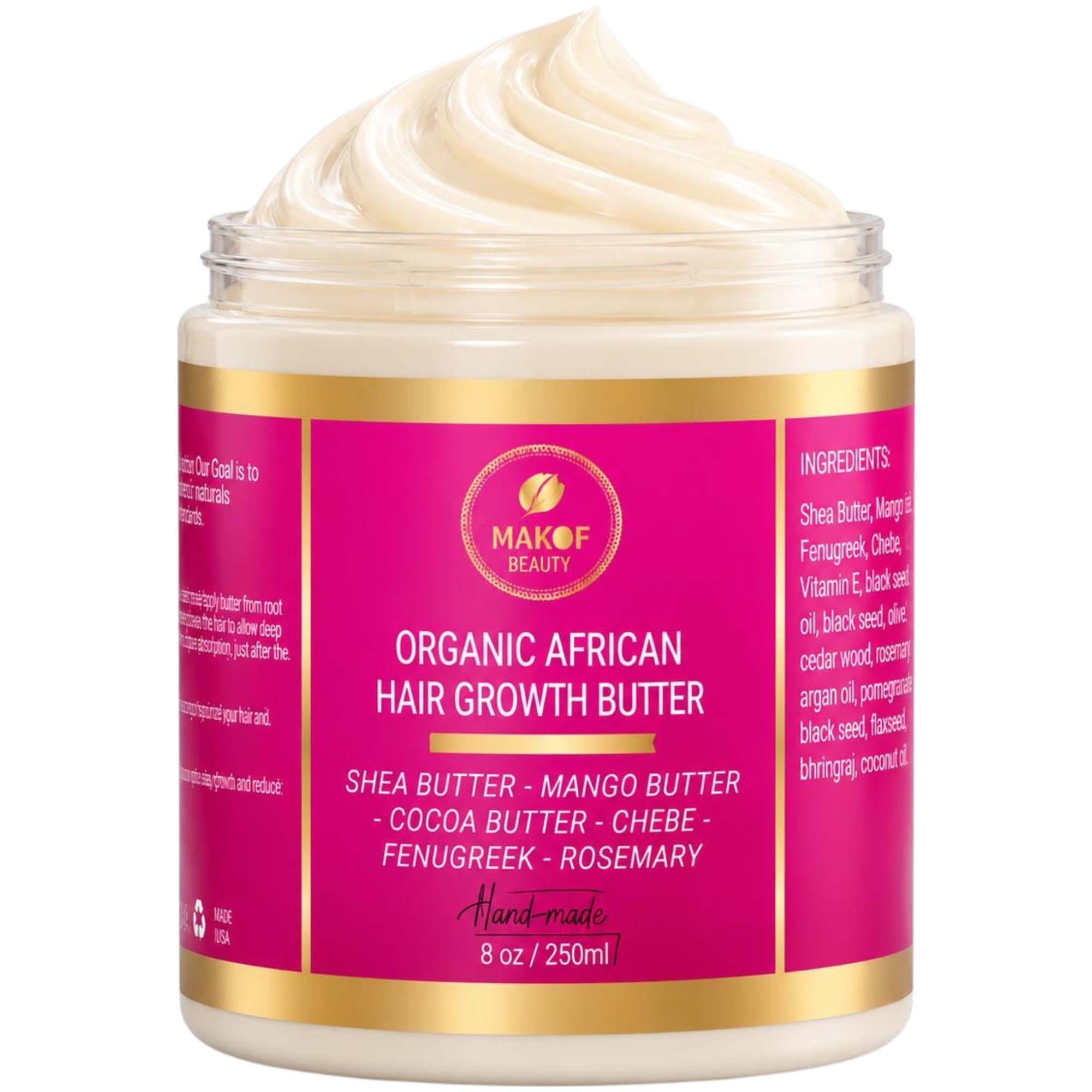 MAKOF BEAUTY Chebe Hair Growth and Thickening Butter - Ayurvedic Deep - MAKOF BEAUTY Official Product View 2