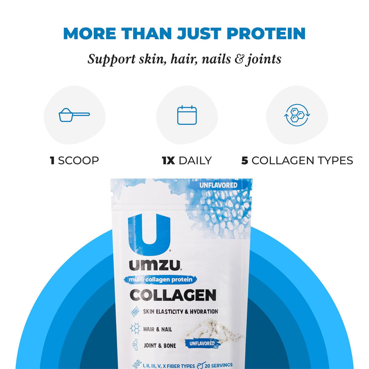 UMZU zuCollagen Collagen Peptides Powder Unflavored - UMZU Official Imagery - 6