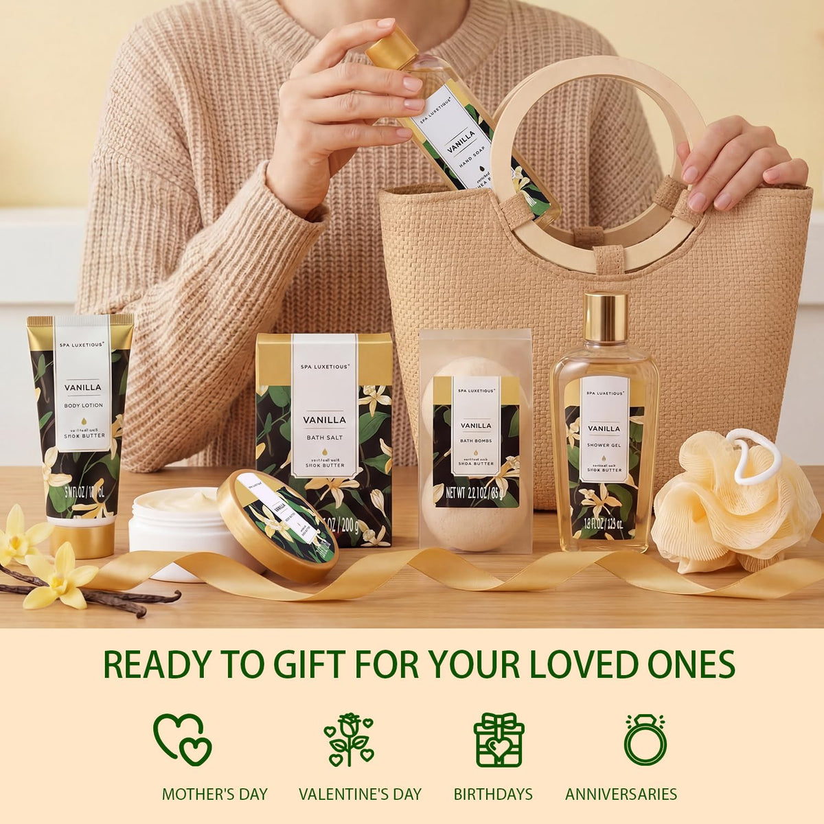 spa luxetique Bath Sets for Women Gift - spa luxetique Official Imagery - 5