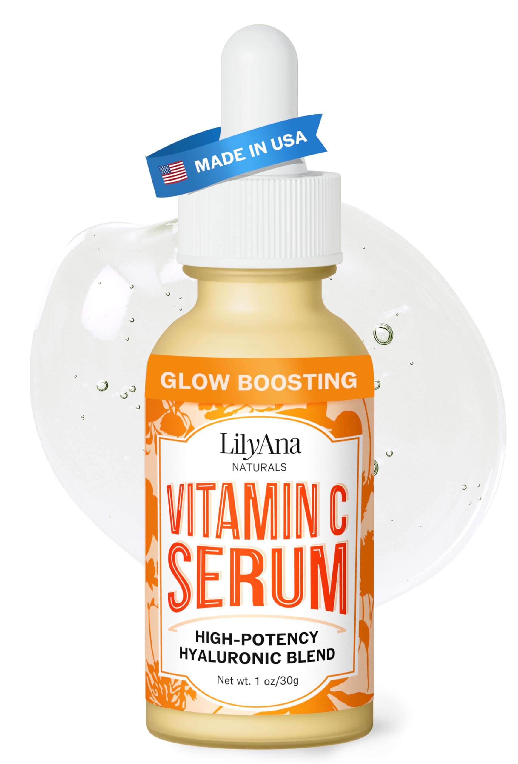 LilyAna Naturals Vitamin C Face Serum with Hyaluronic Acid - LilyAna Naturals Official Product View 2