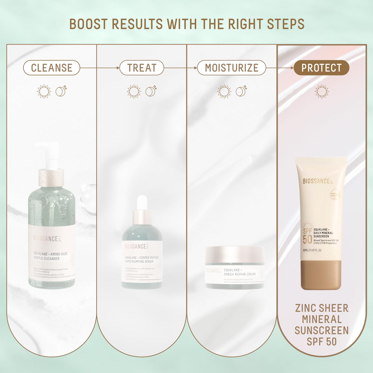 BIOSSANCE Squalane Daily Mineral SPF 50 Sunscreen Lotion - BIOSSANCE Official Imagery - 8