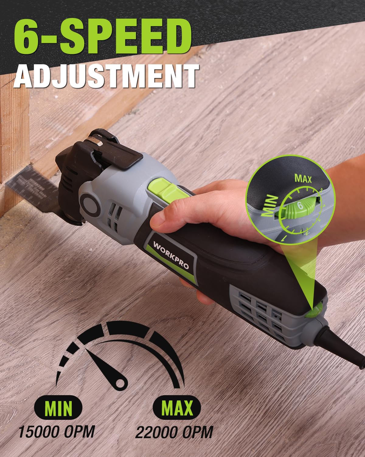 WORKPRO 400W Corded Oscillating Multi Tool Kit - WORKPRO Official Imagery - 5