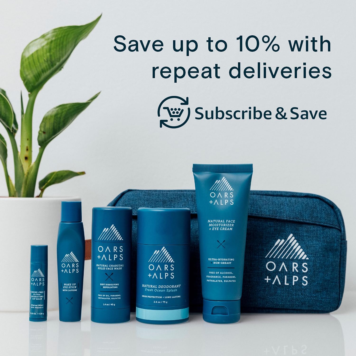 Oars + Alps Exfoliating & Moisturizing Mens Bar Soap, Blue Charcoal - Oars + Alps Official Product View 9